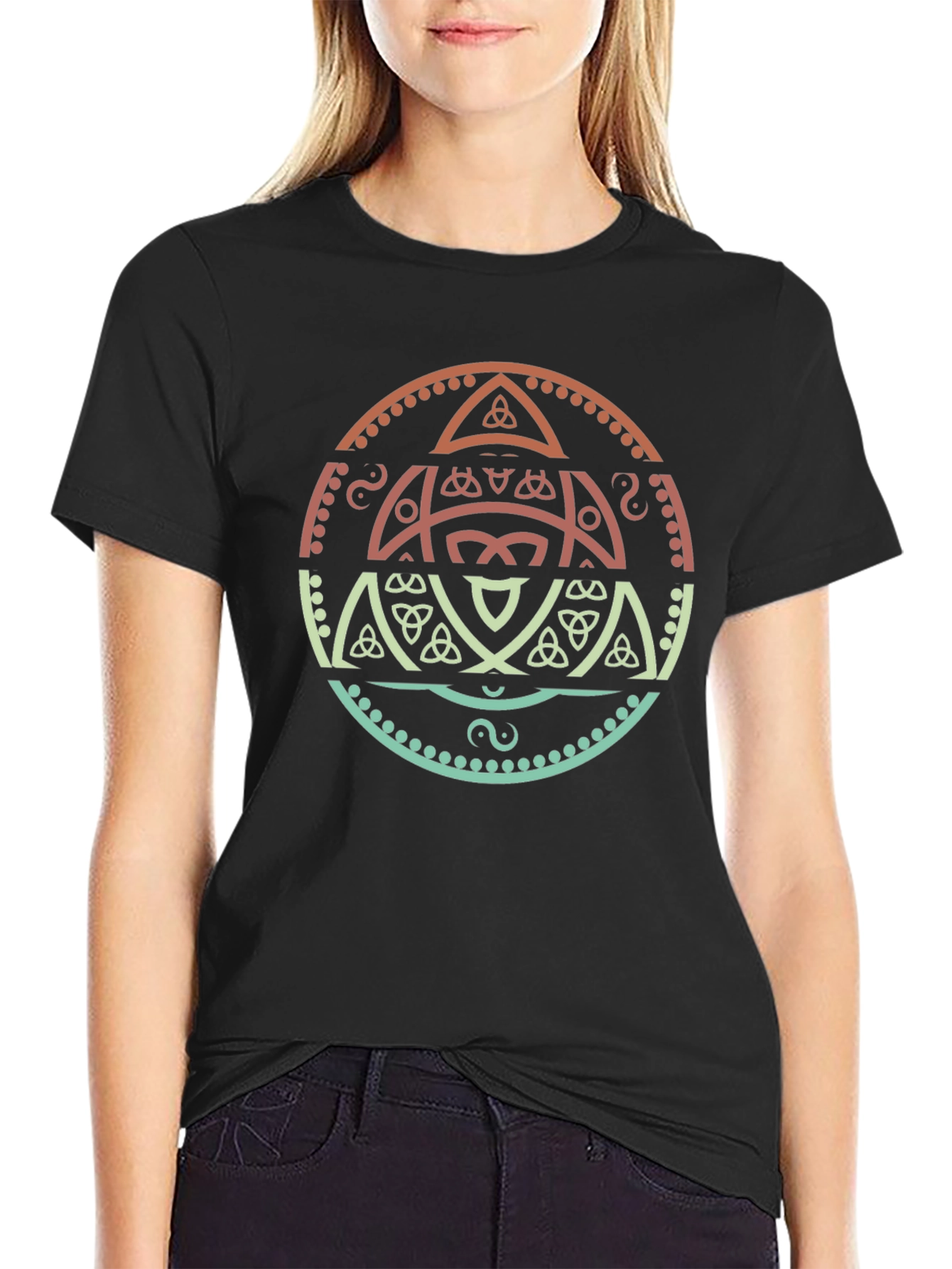Celtic Knot Graphic Tee - Stylish Black T-Shirt