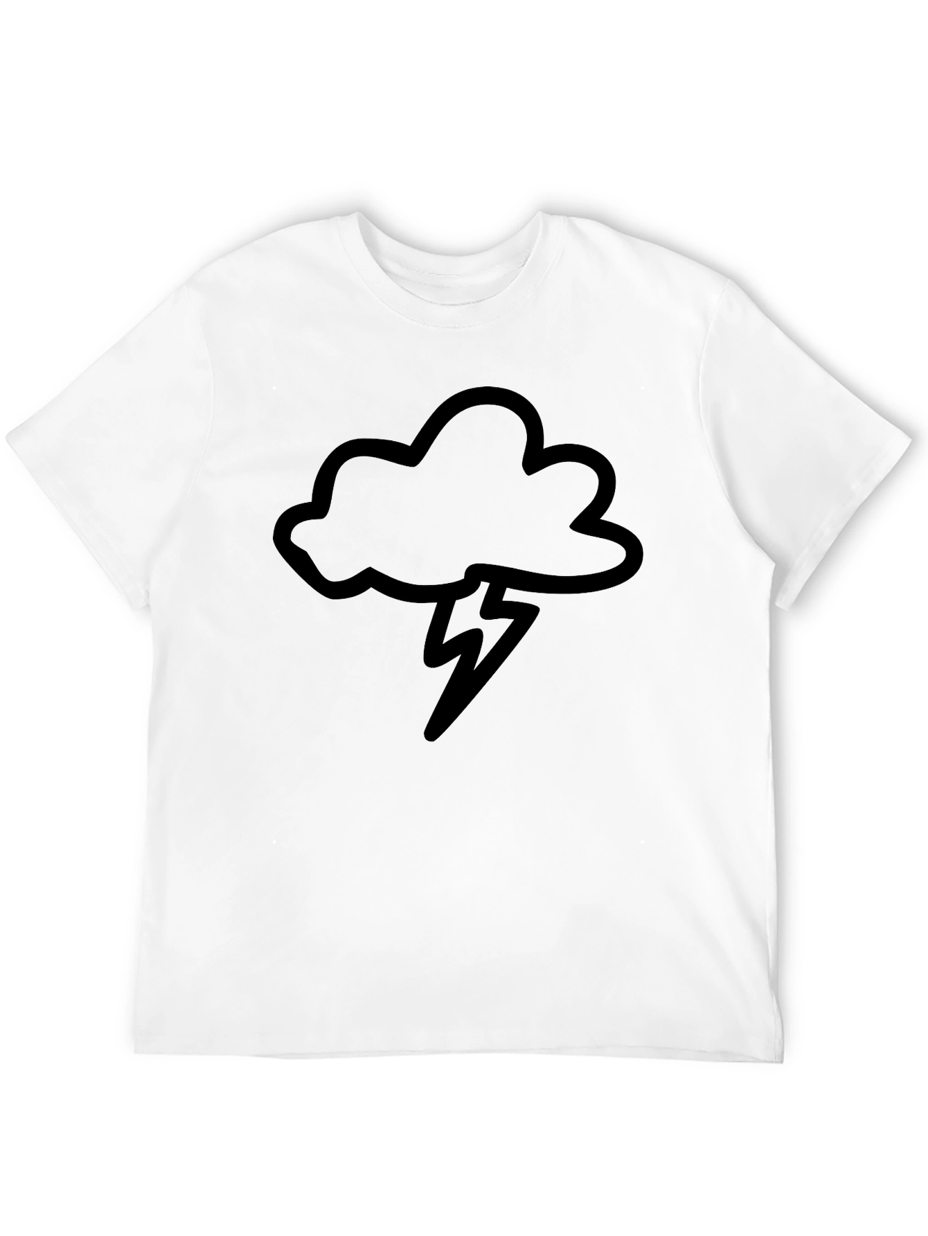 Black Cloud & Lightning Bolt Graphic Tee