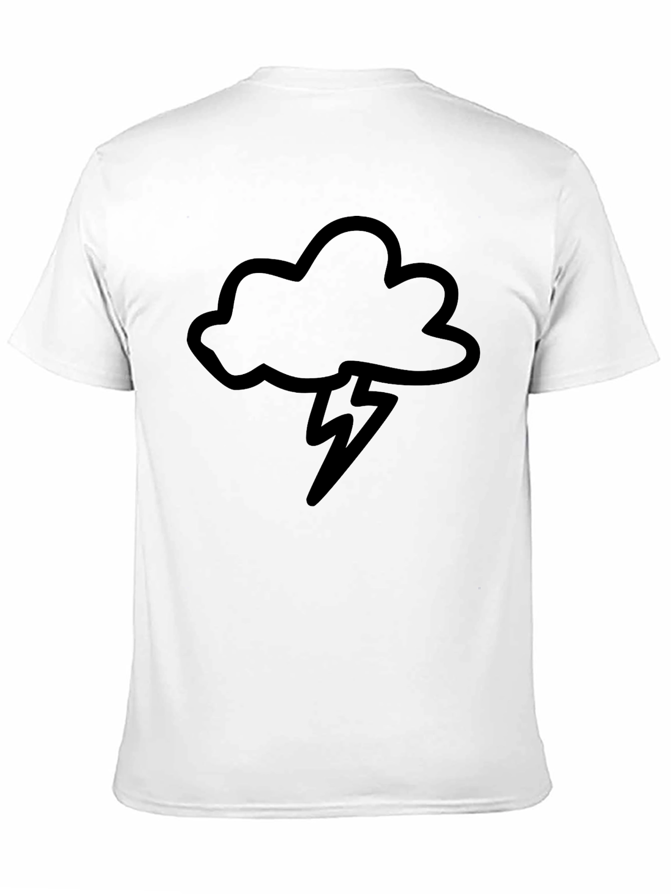 Black Cloud & Lightning Bolt Graphic Tee