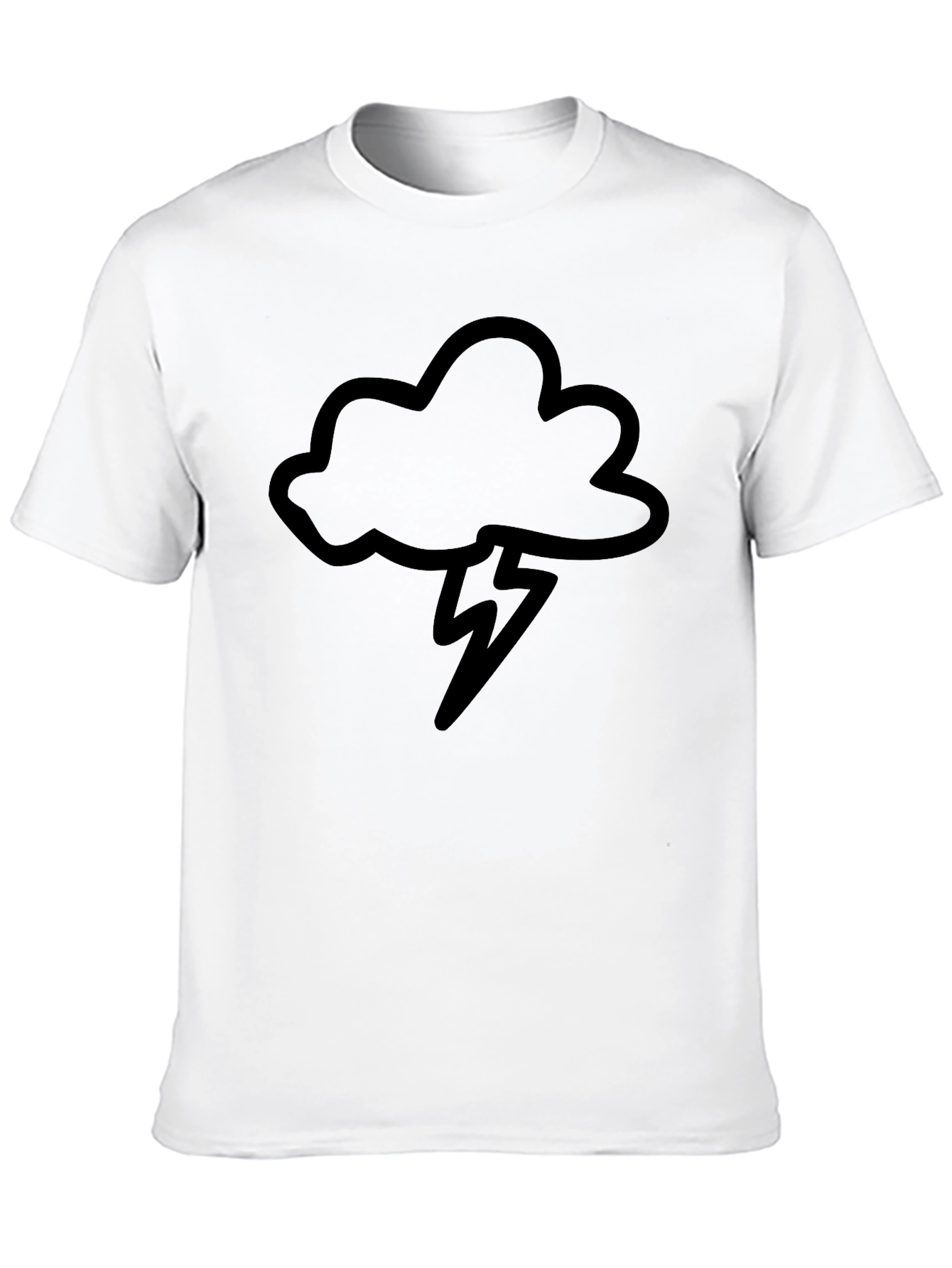 Black Cloud & Lightning Bolt Graphic Tee