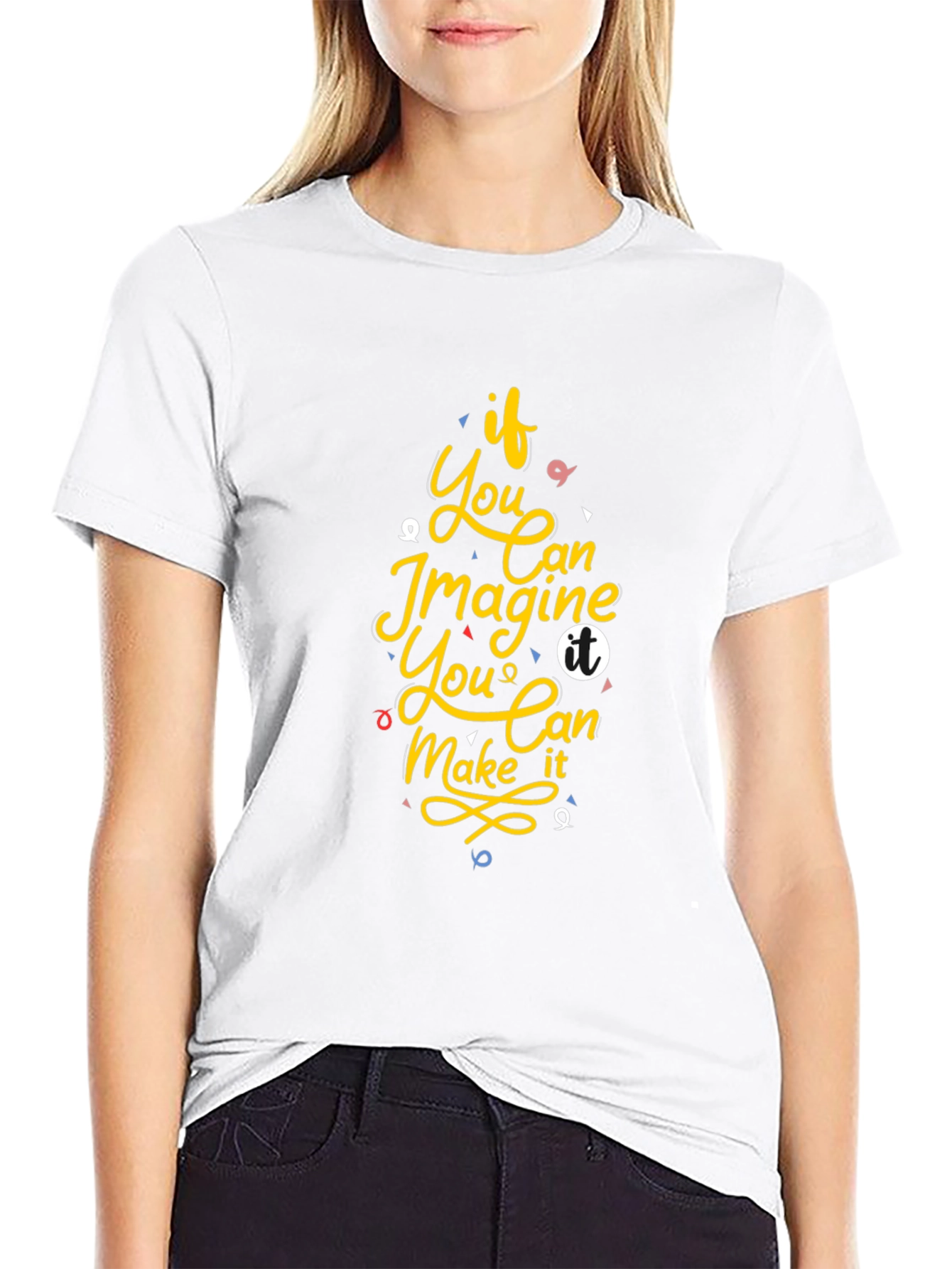 Inspirational Graphic Print Black T-Shirt