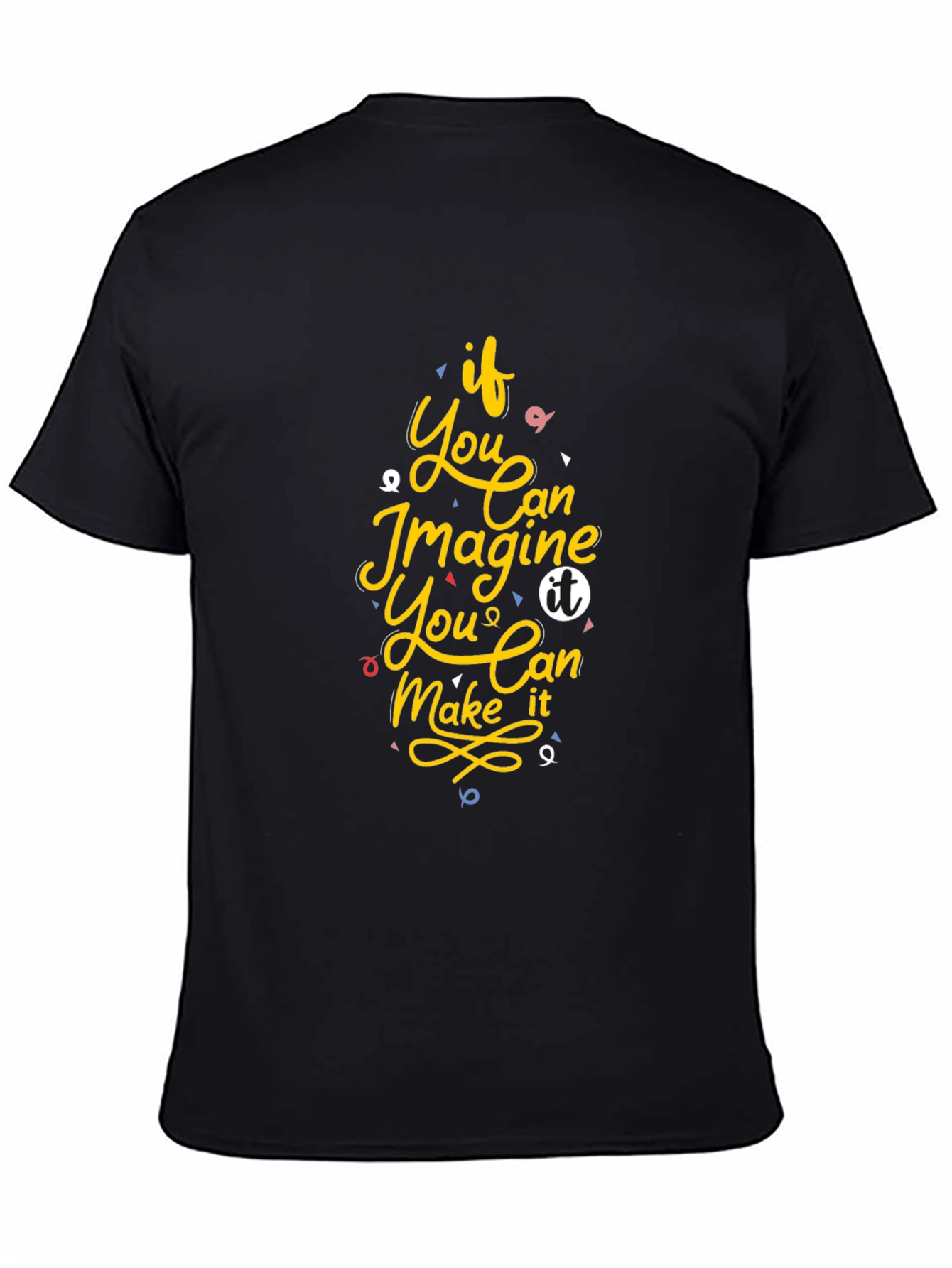 Inspirational Graphic Print Black T-Shirt