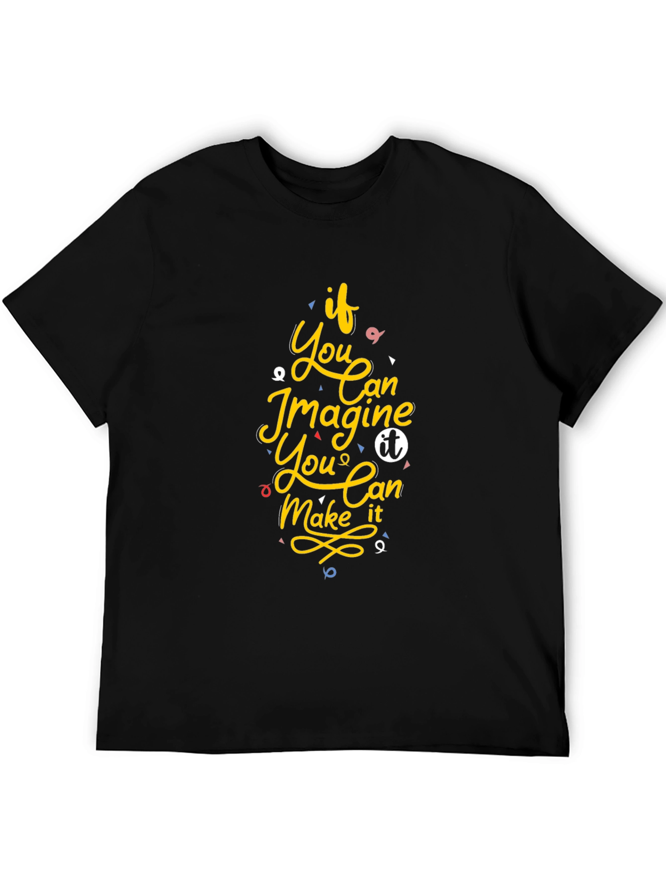 Inspirational Graphic Print Black T-Shirt