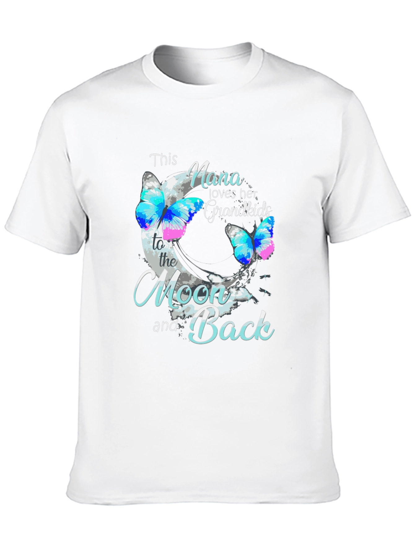 Nana Loves Grandkids Butterfly T-Shirt