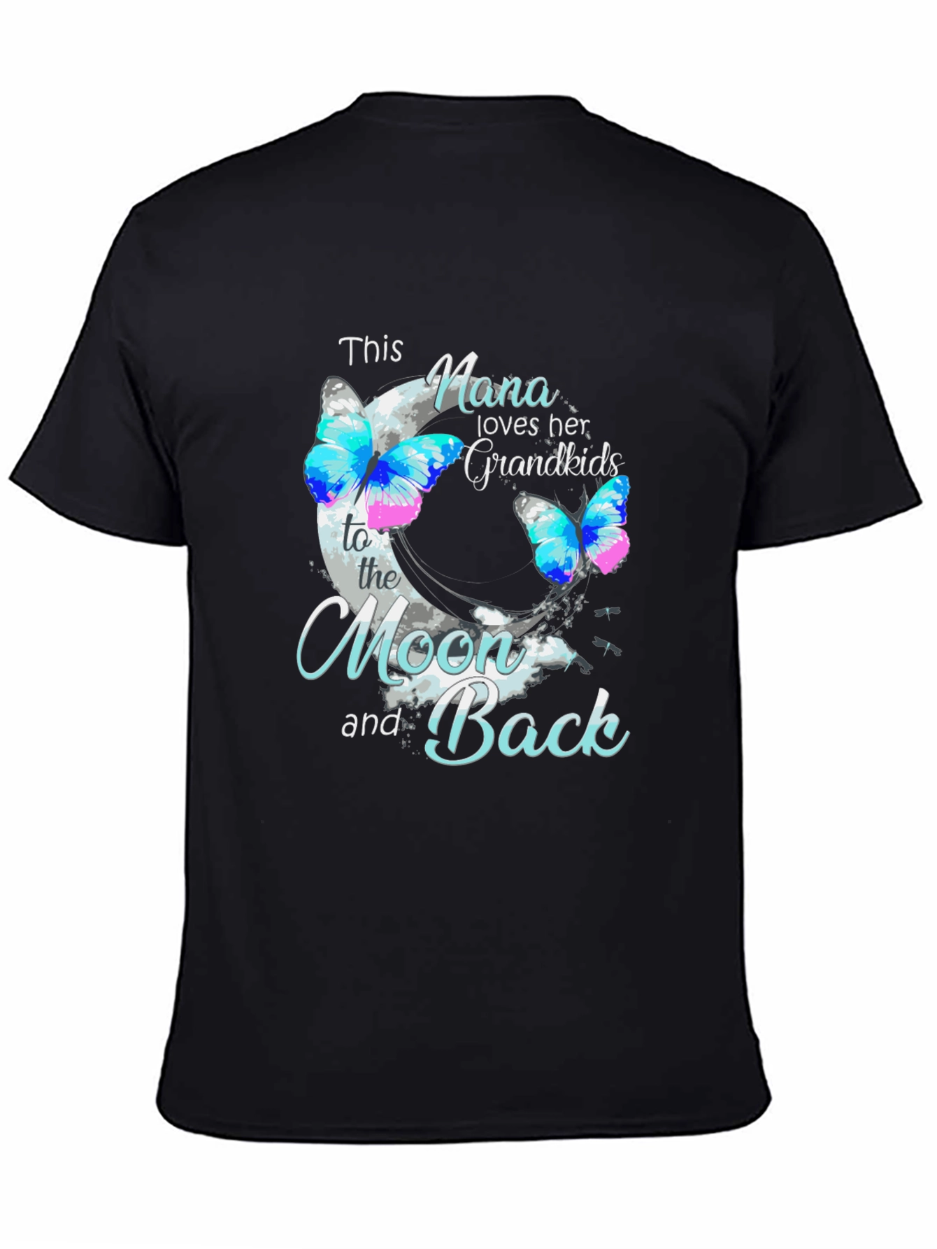 Nana Loves Grandkids Butterfly T-Shirt