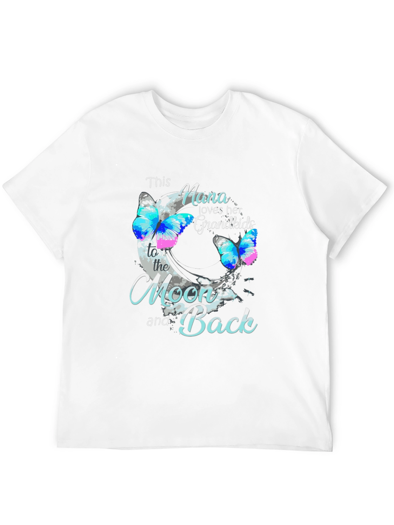 Nana Loves Grandkids Butterfly T-Shirt