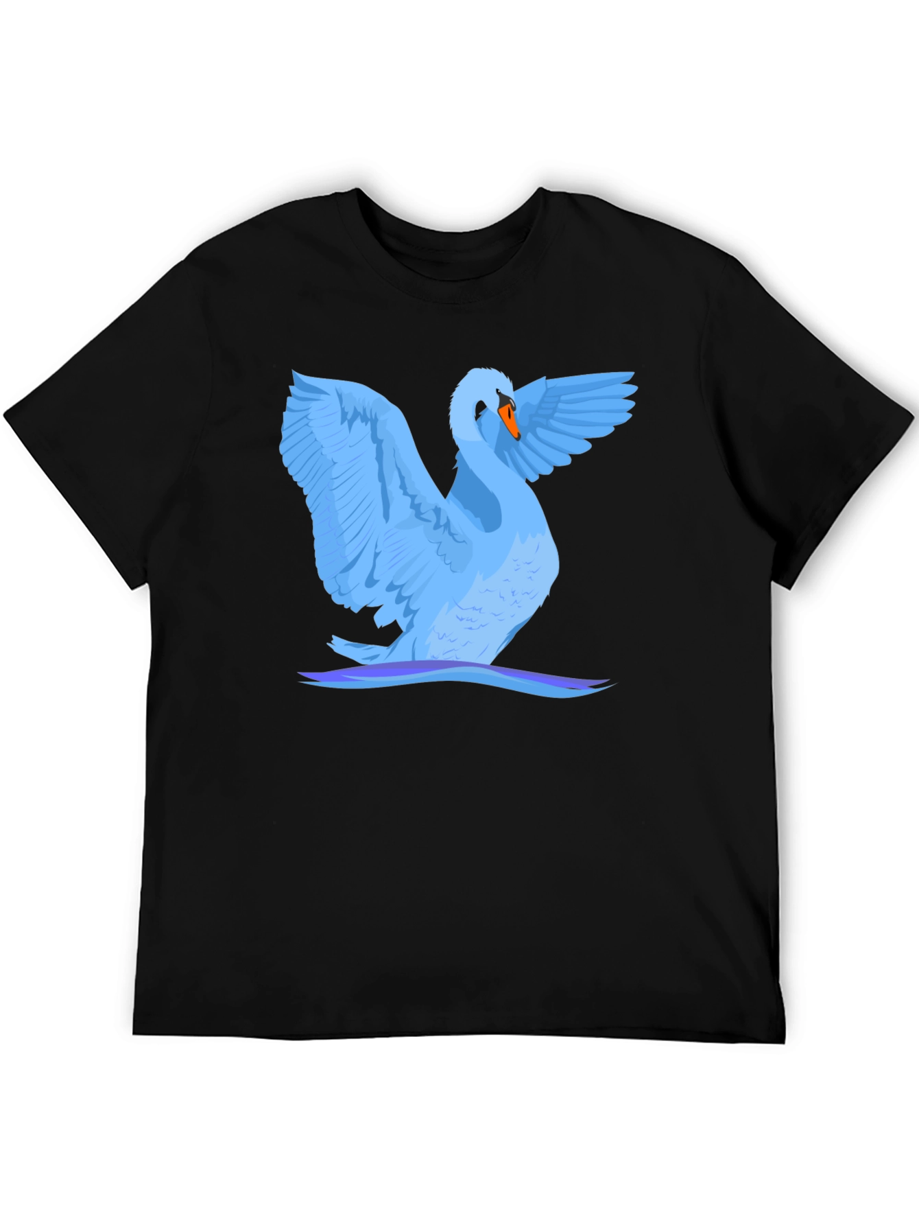 Swan Graphic Black T-Shirt
