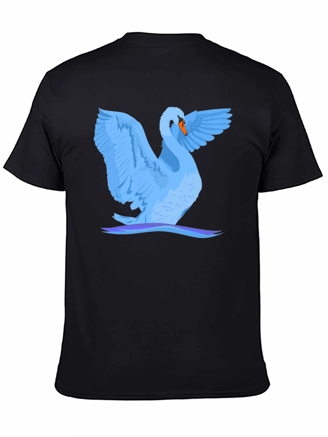 Swan Graphic Black T-Shirt