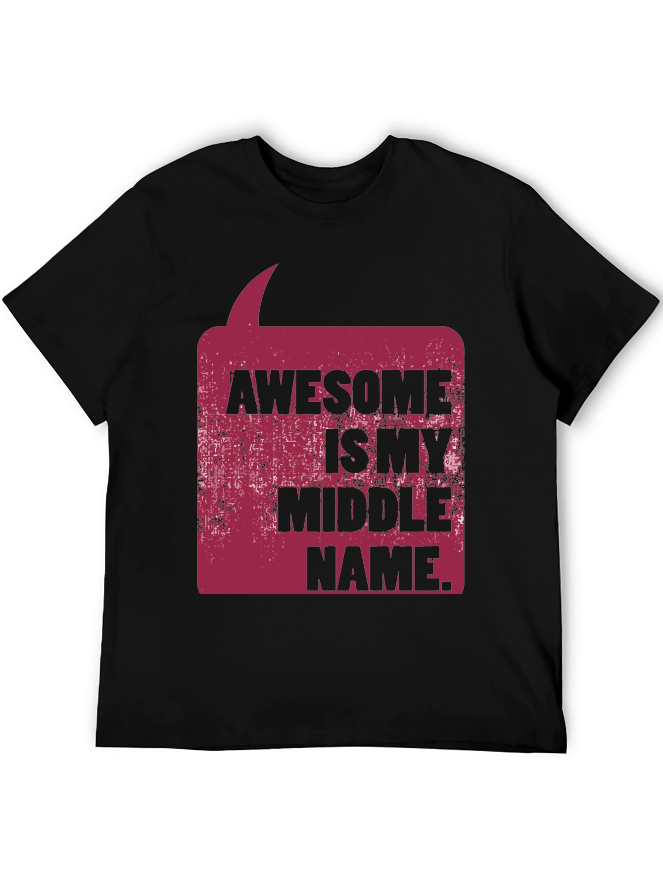 Awesome Middle Name Graphic Tee - Black