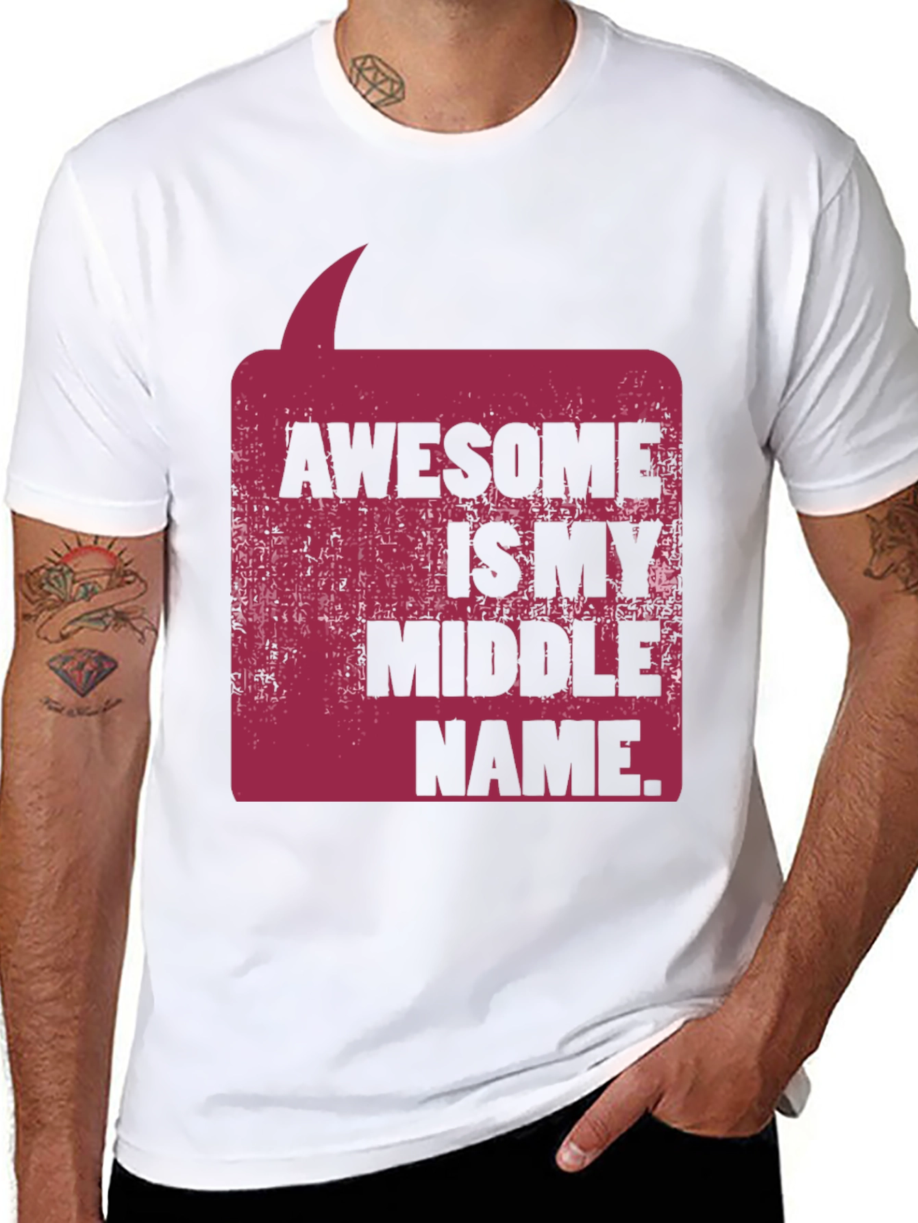 Awesome Middle Name Graphic Tee - Black