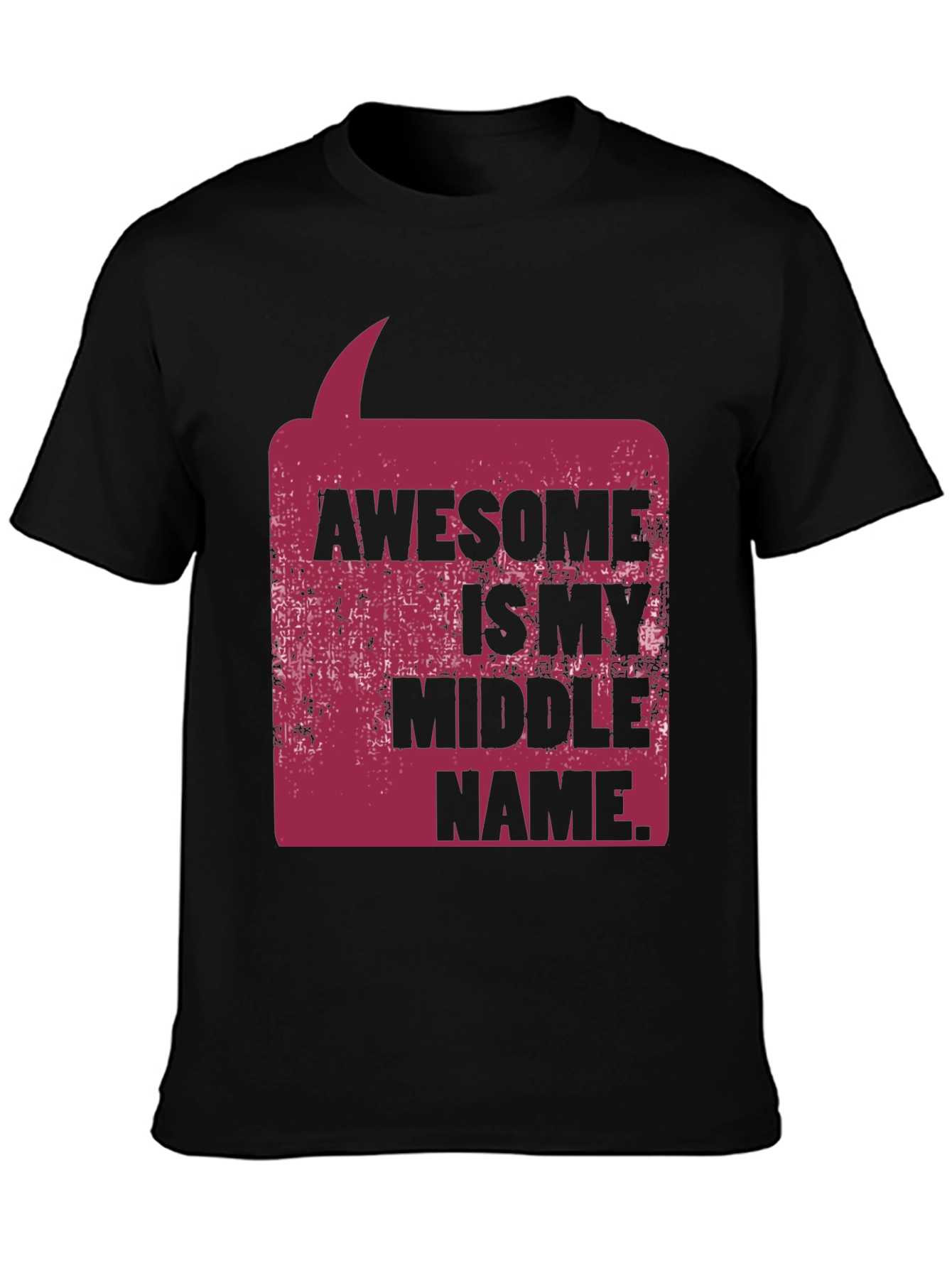 Awesome Middle Name Graphic Tee - Black