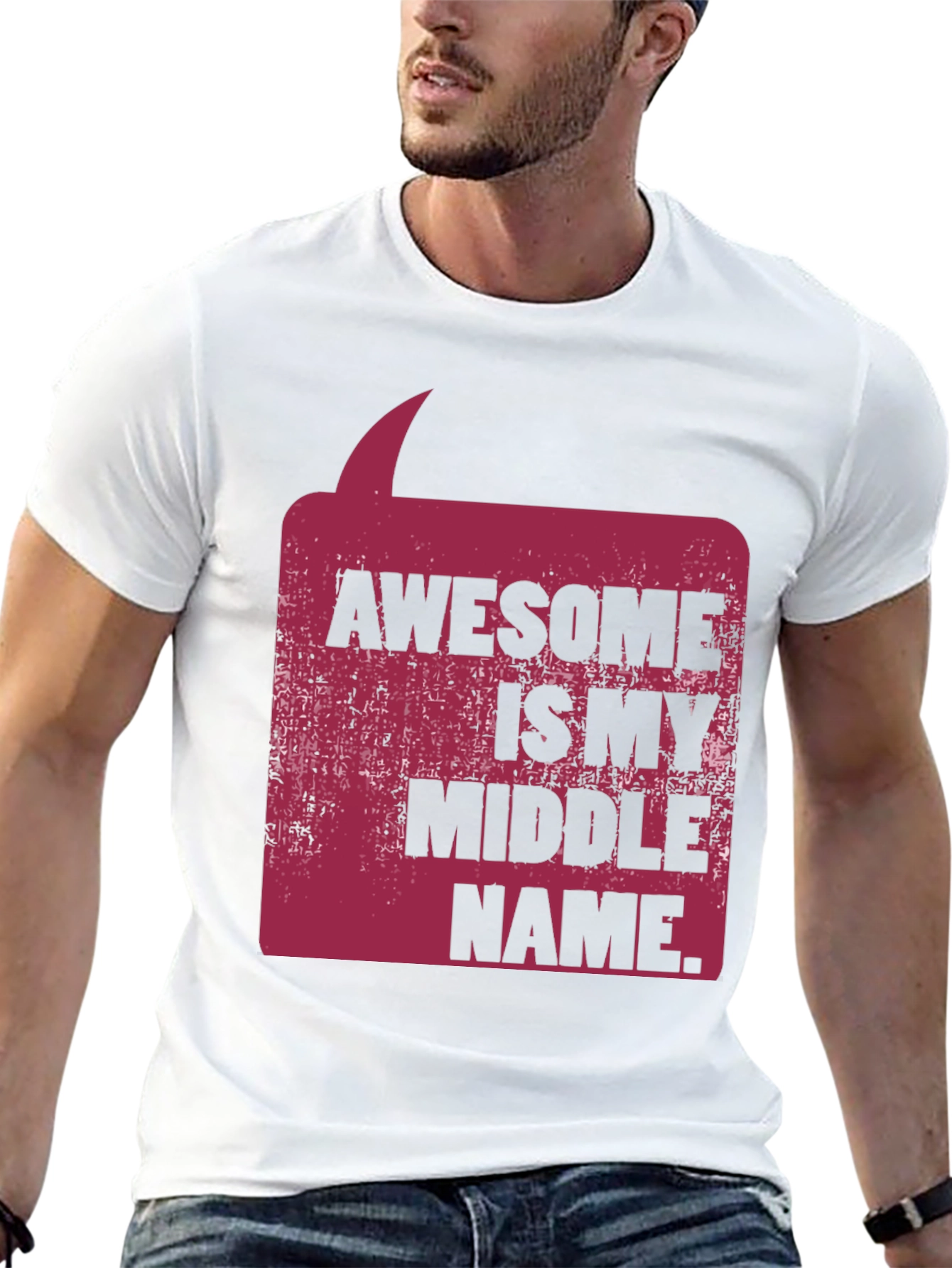 Awesome Middle Name Graphic Tee - Black