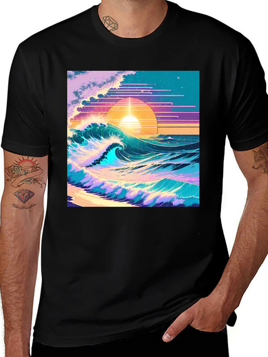 Vaporwave Sunset Wave T-Shirt