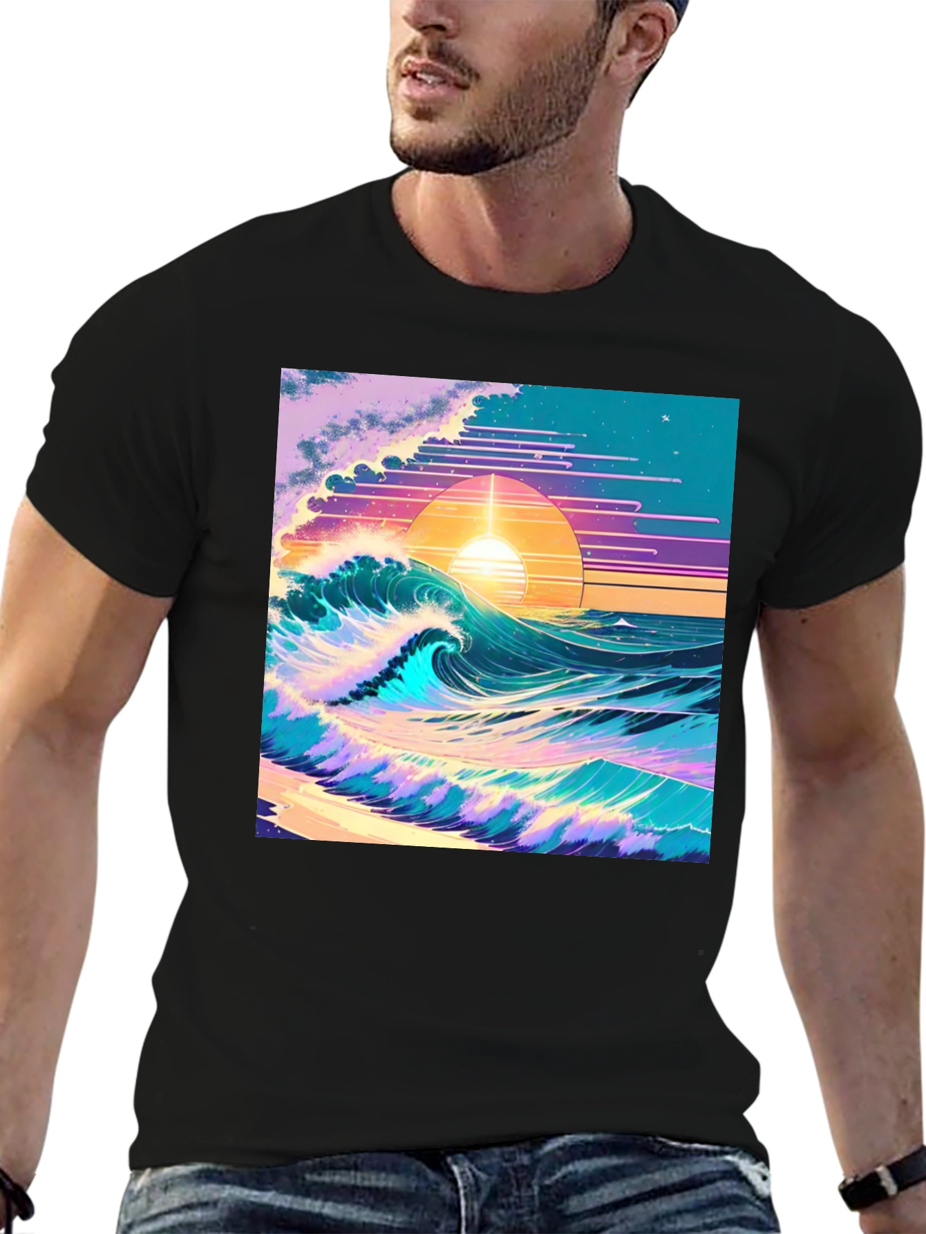 Vaporwave Sunset Wave T-Shirt