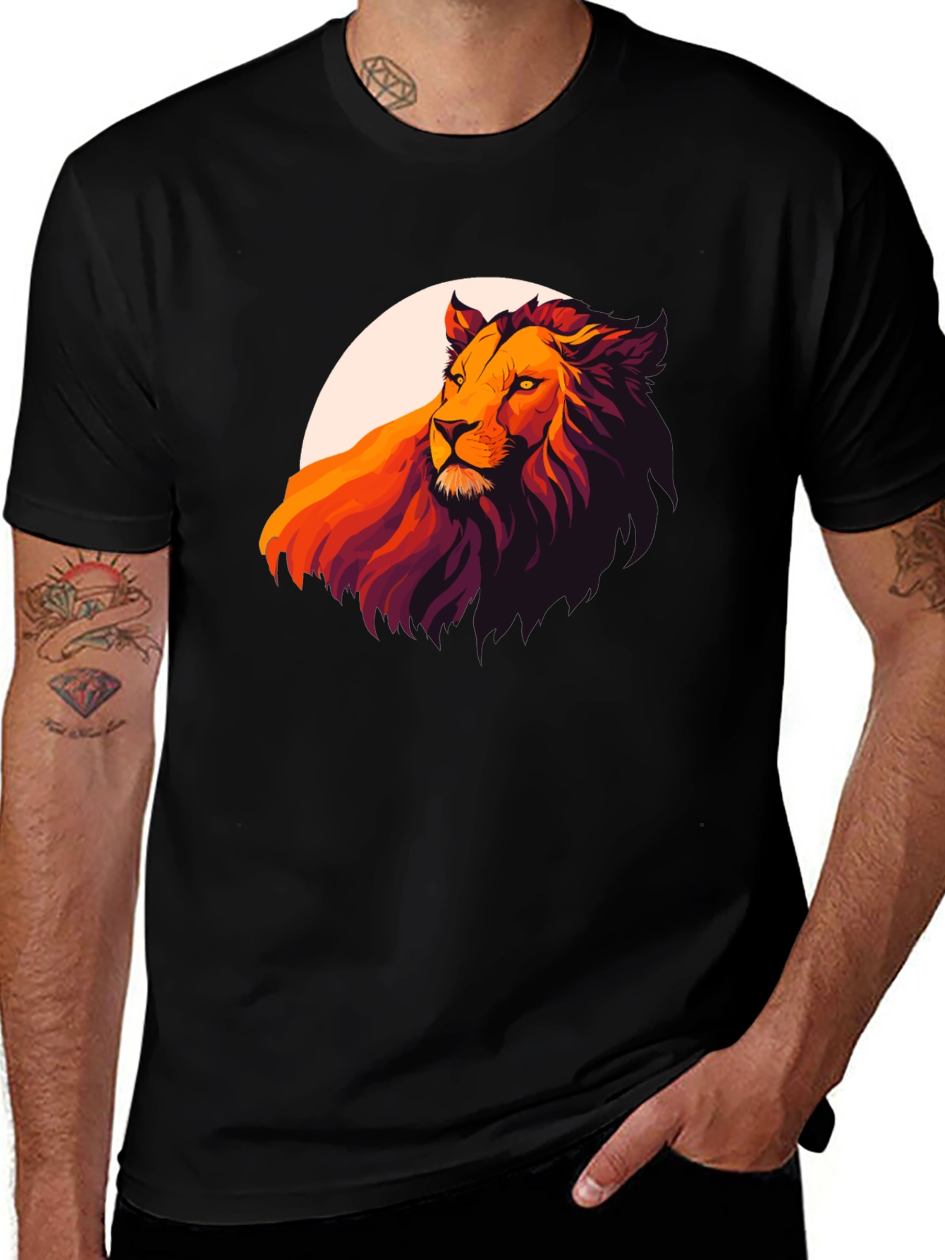 Lion Graphic Tee - Bold Animal Print