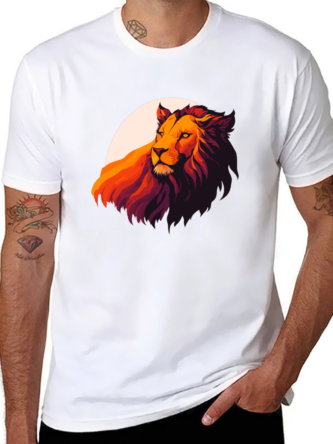 Lion Graphic Tee - Bold Animal Print