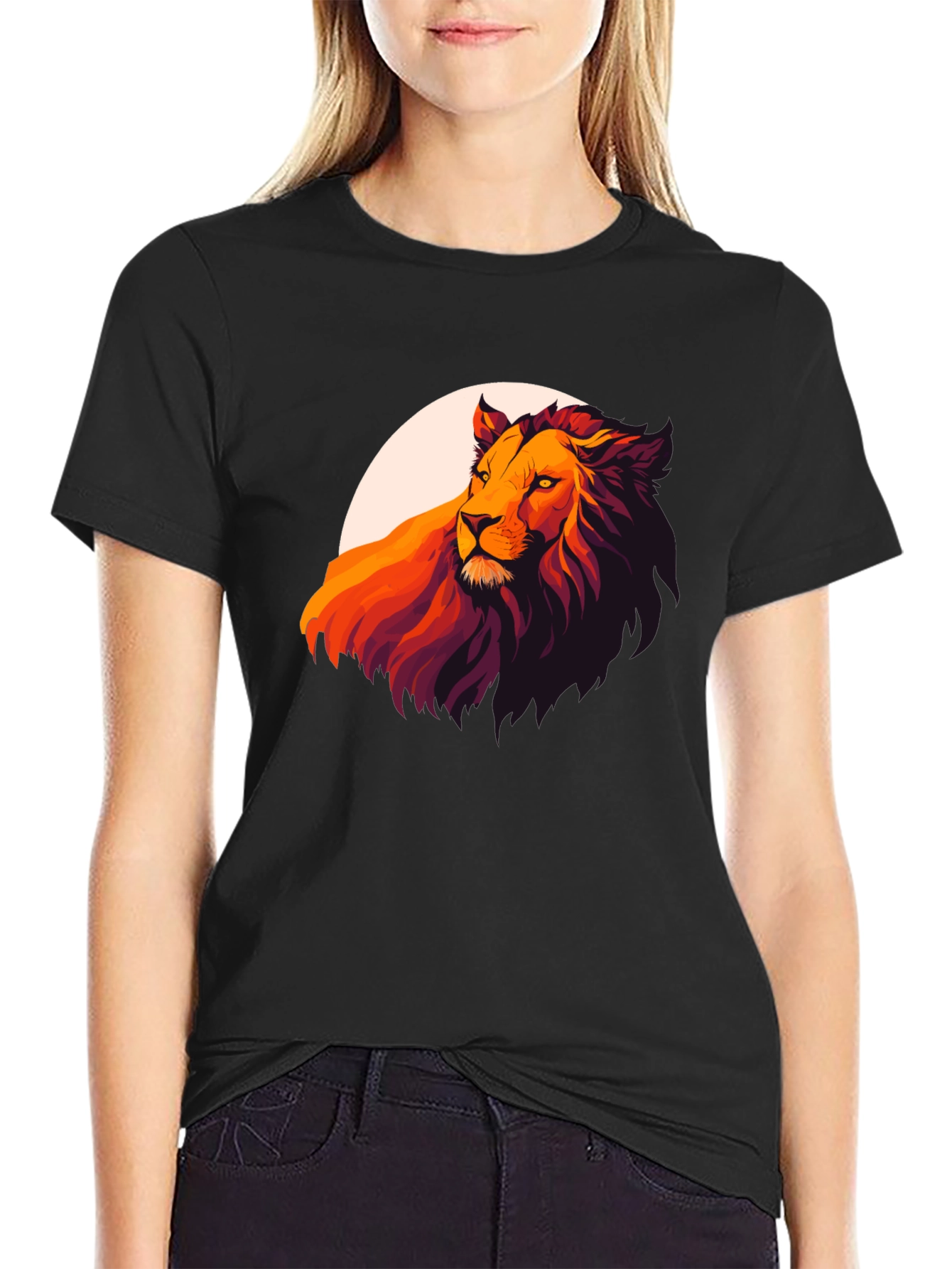 Lion Graphic Tee - Bold Animal Print