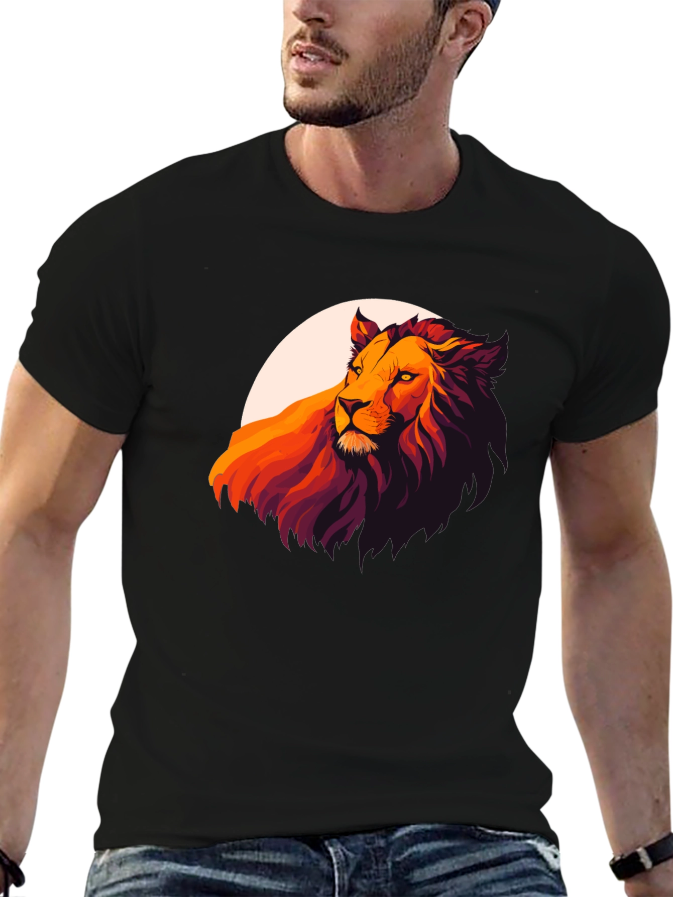 Lion Graphic Tee - Bold Animal Print