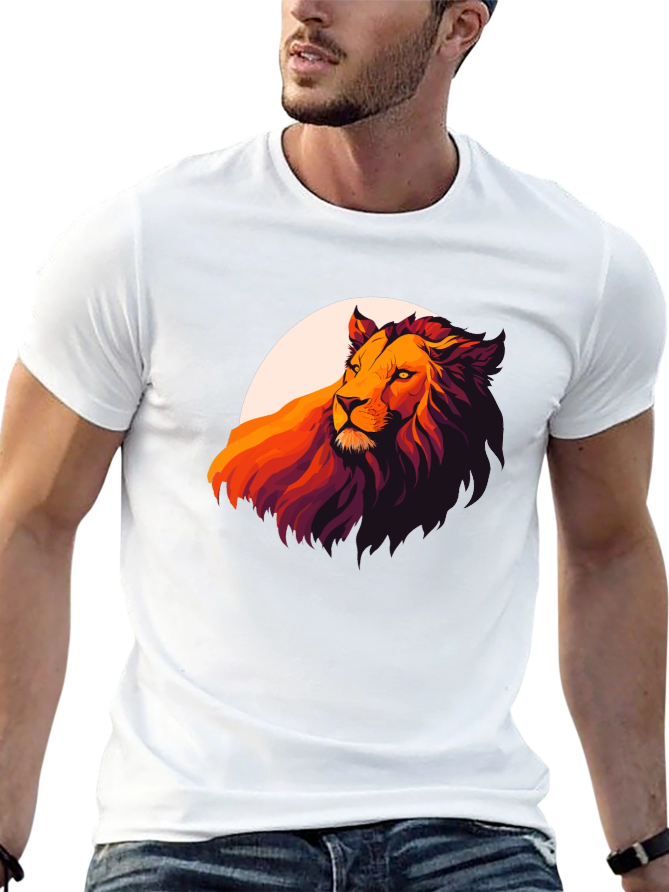 Lion Graphic Tee - Bold Animal Print