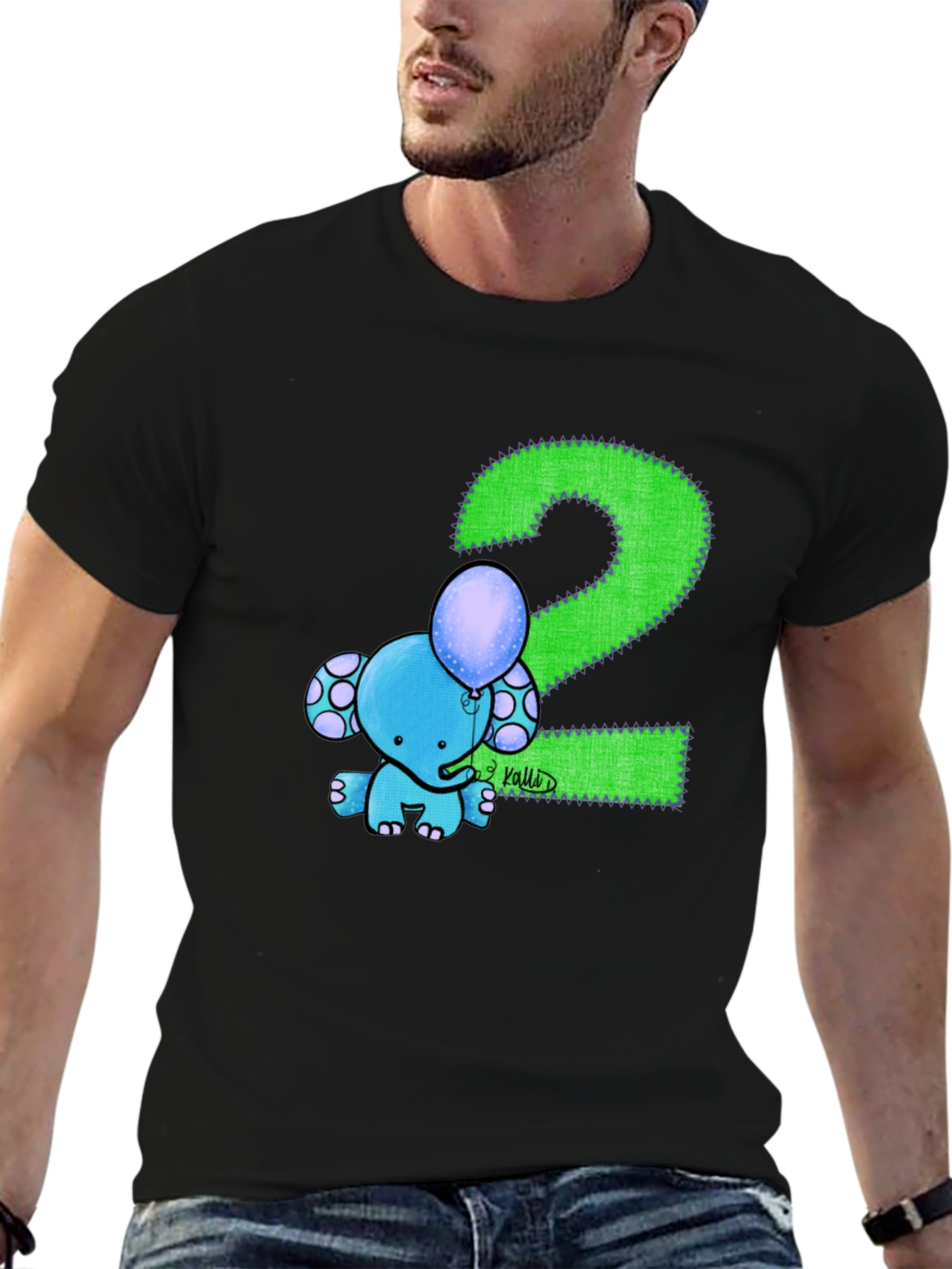 Kids 2nd Birthday Elephant T-Shirt