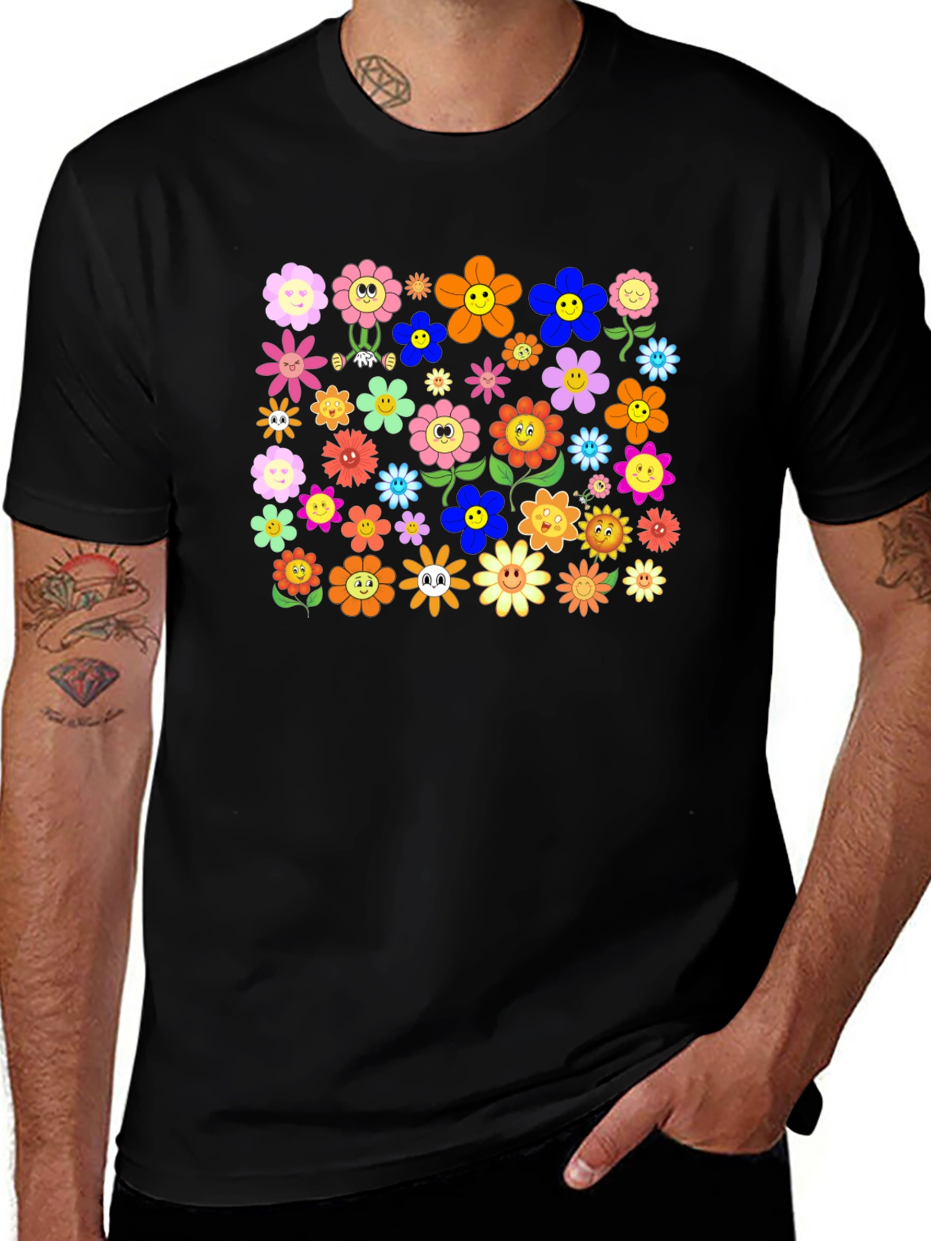 Groovy Flower Power T-Shirt - Retro Floral Tee