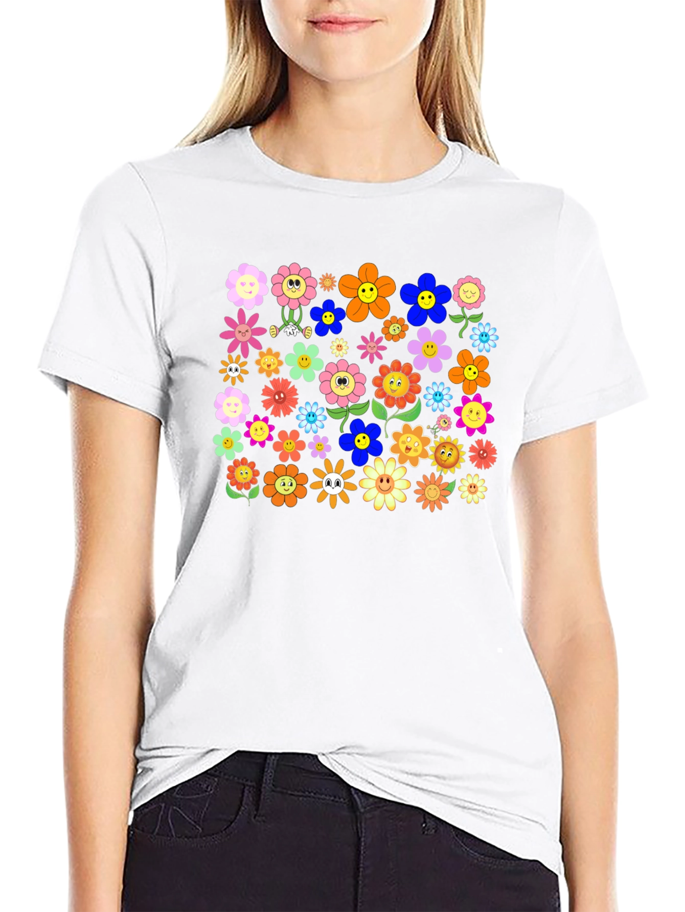 Groovy Flower Power T-Shirt - Retro Floral Tee