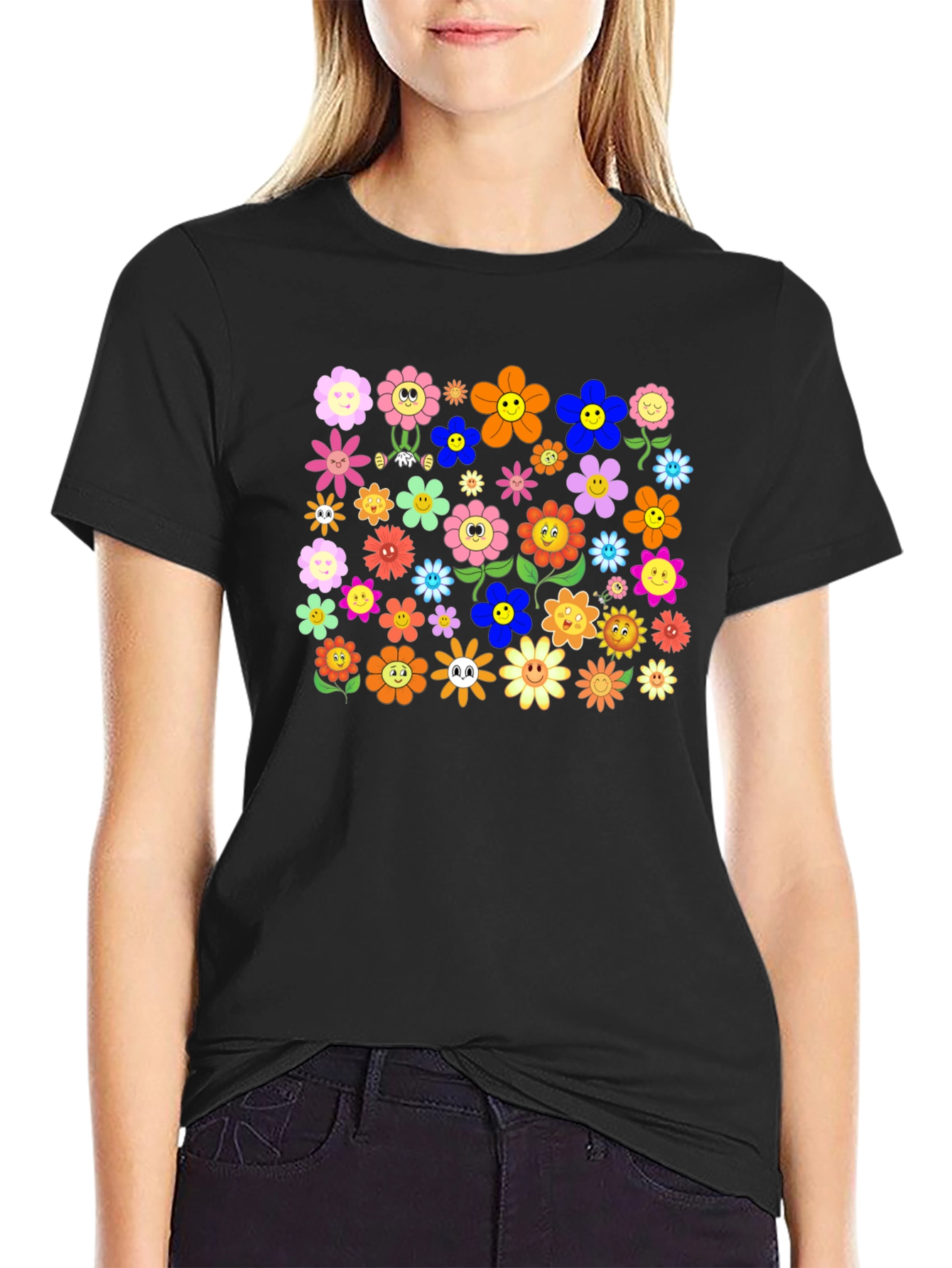 Groovy Flower Power T-Shirt - Retro Floral Tee