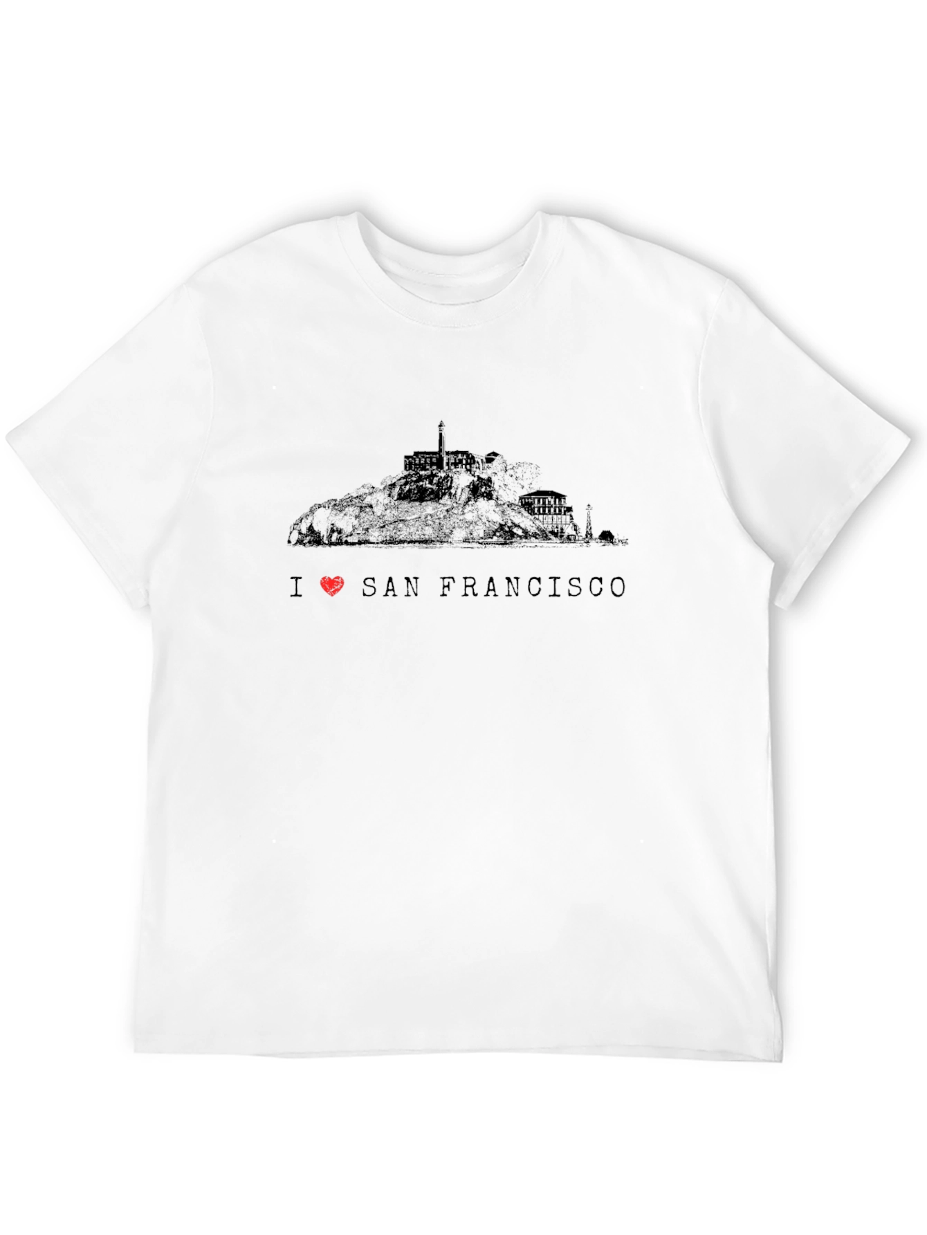 I Love San Francisco Mens Black Graphic T-Shirt