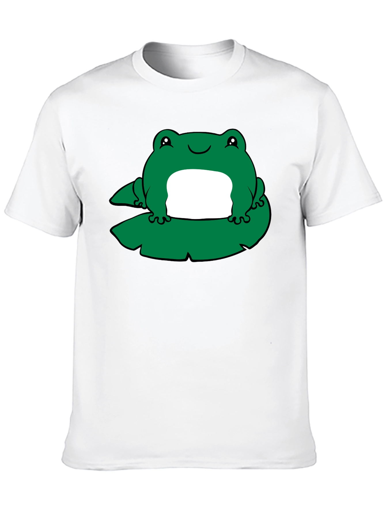 Frog on Lily Pad Graphic Tee - Black