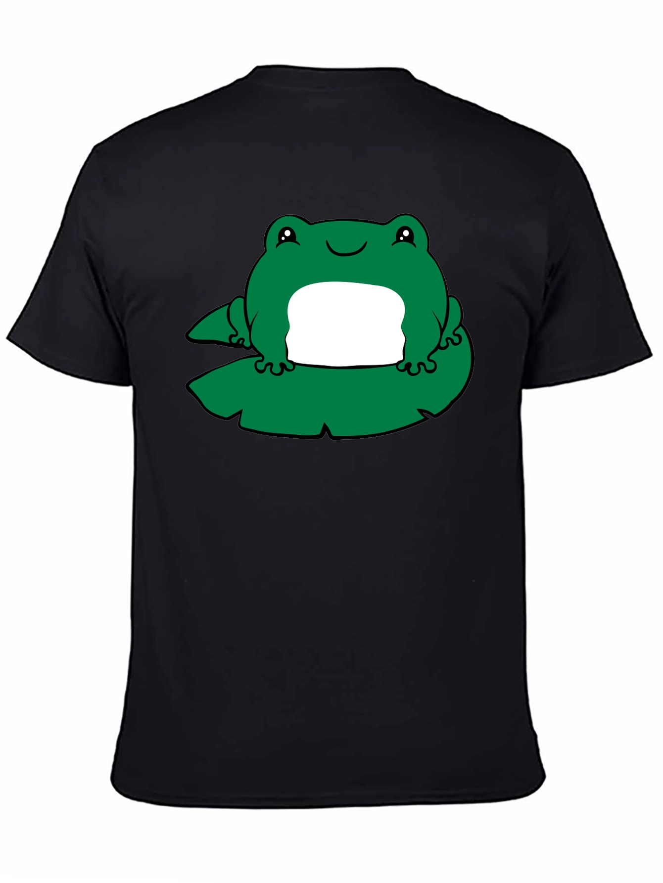 Frog on Lily Pad Graphic Tee - Black