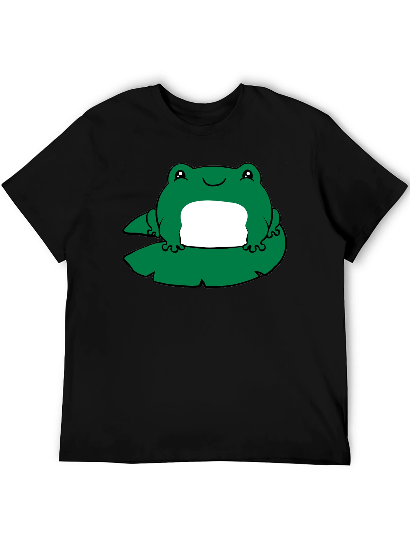 Frog on Lily Pad Graphic Tee - Black