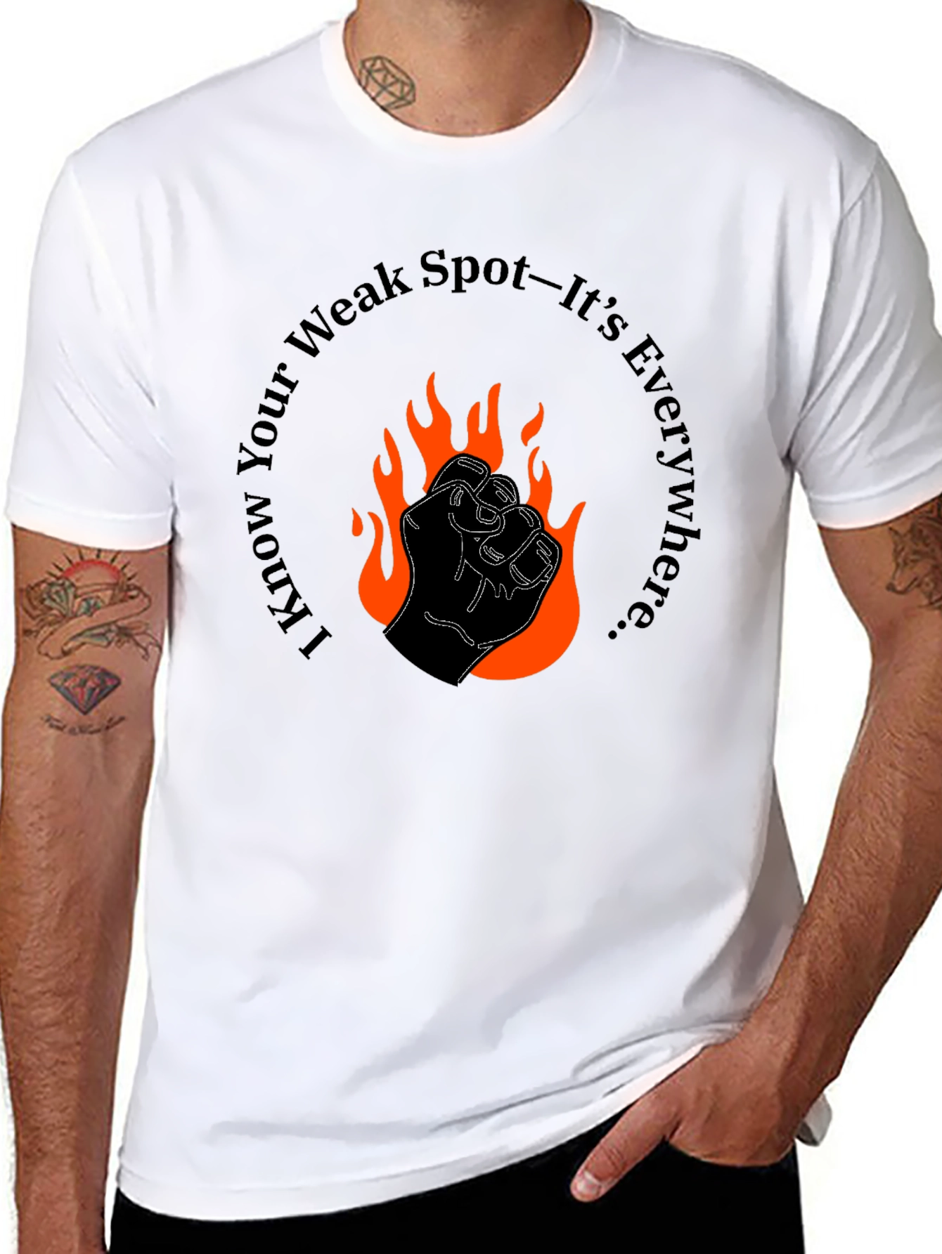 Fiery Fist Tee - I Know Your Weak Spot