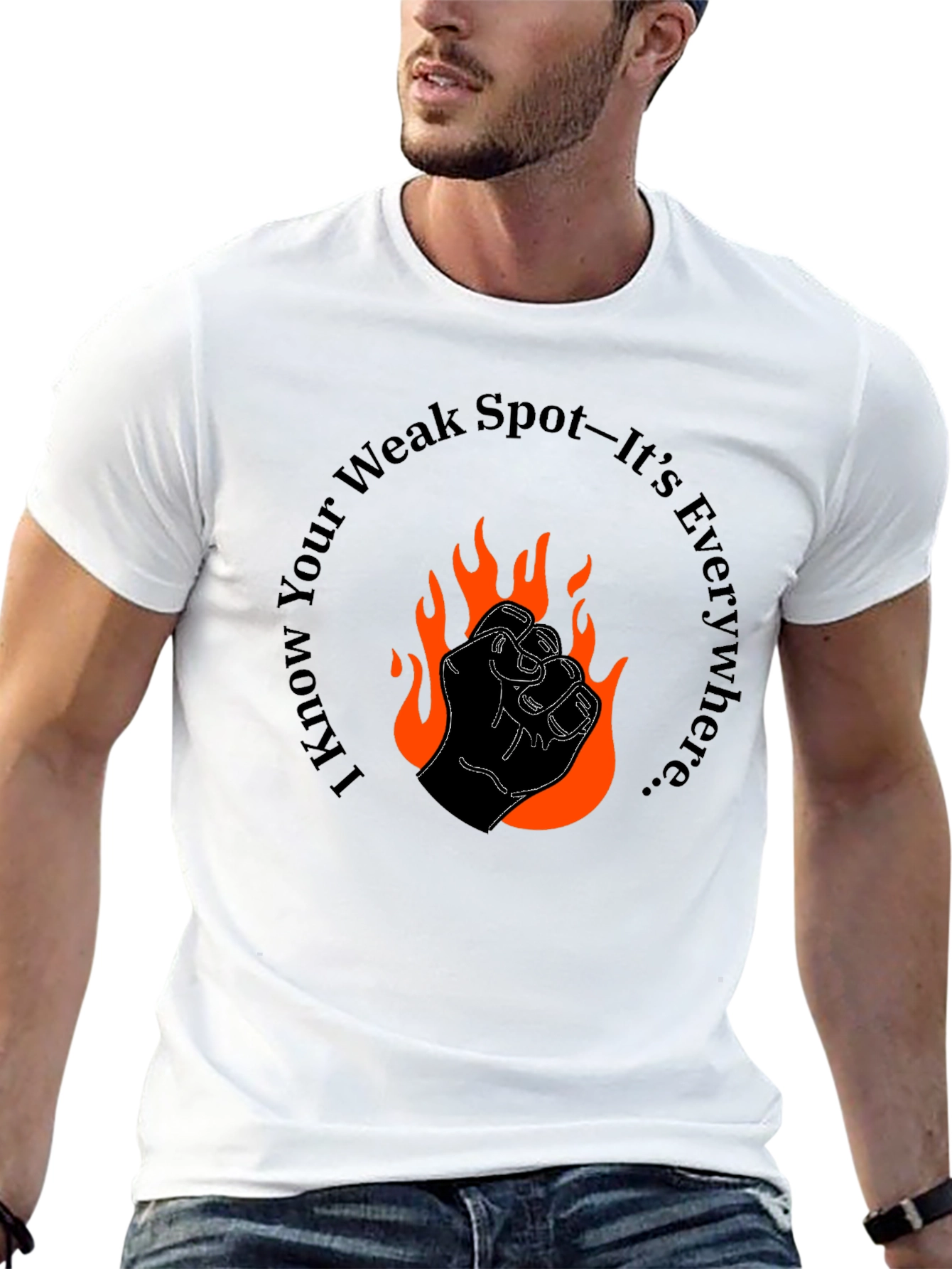 Fiery Fist Tee - I Know Your Weak Spot