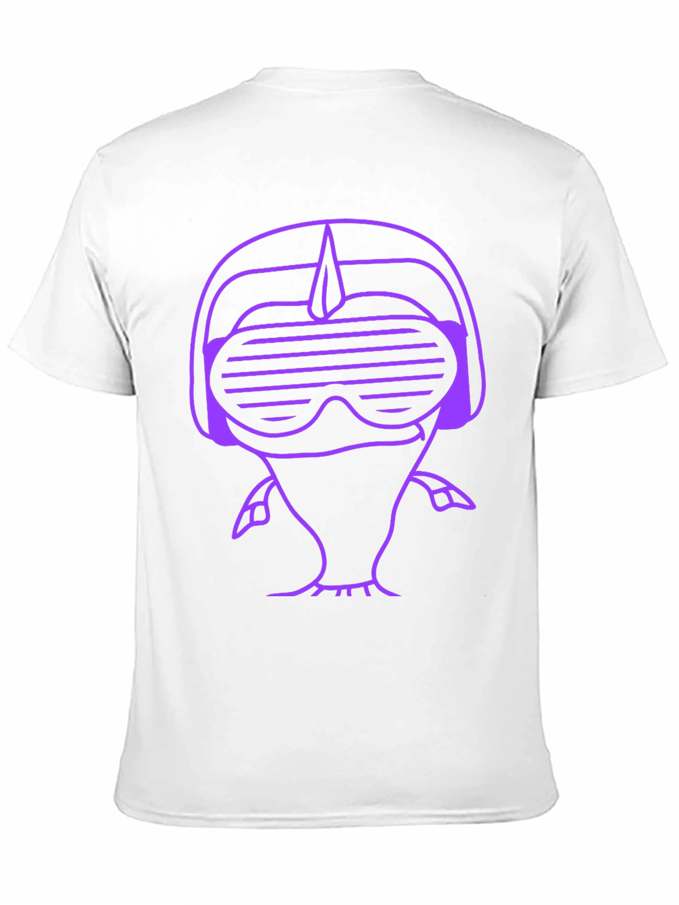 Retro Gamer Purple Graphic Print Black T-Shirt