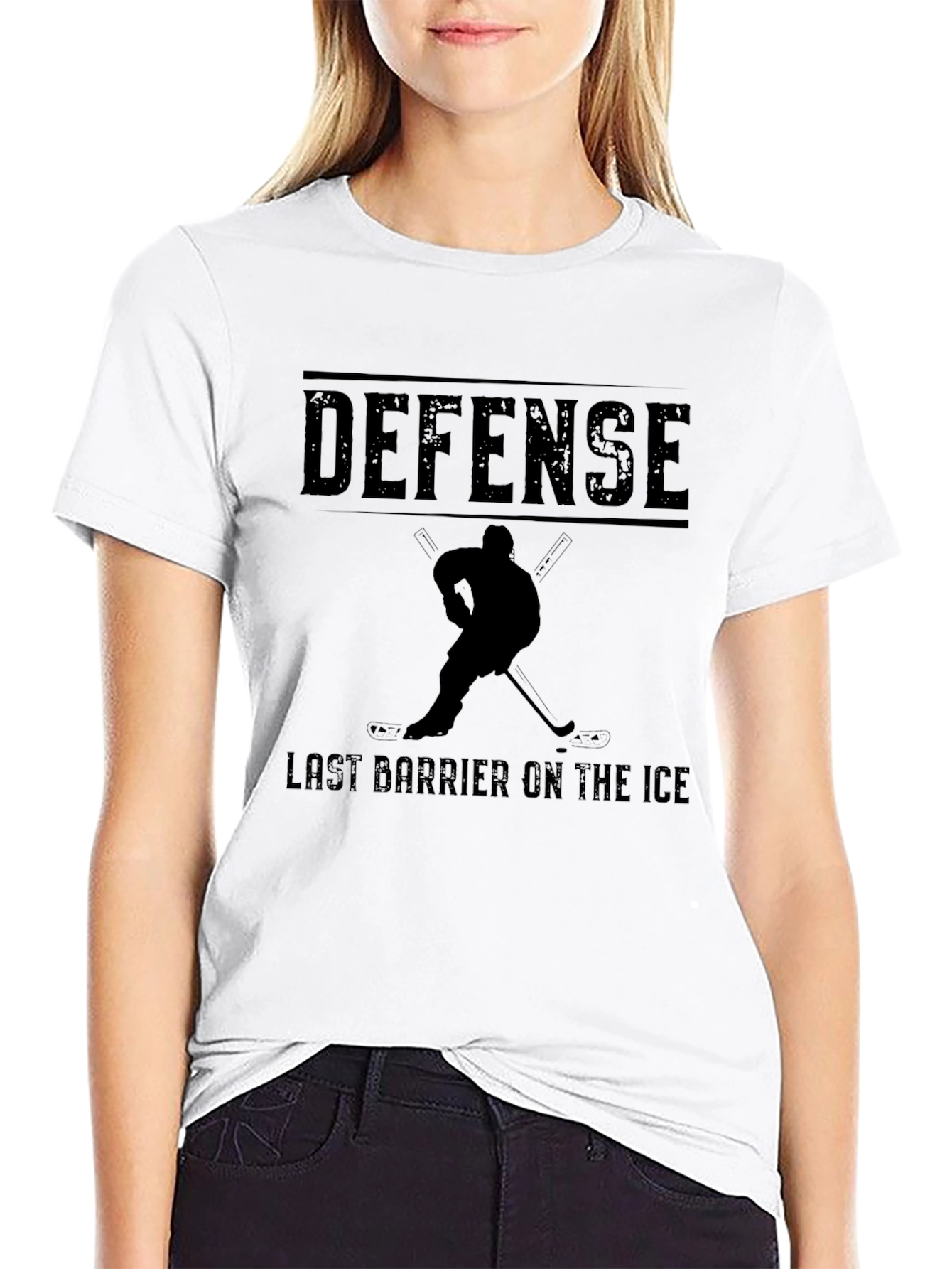 Defense Hockey T-Shirt - Last Barrier on the Ice