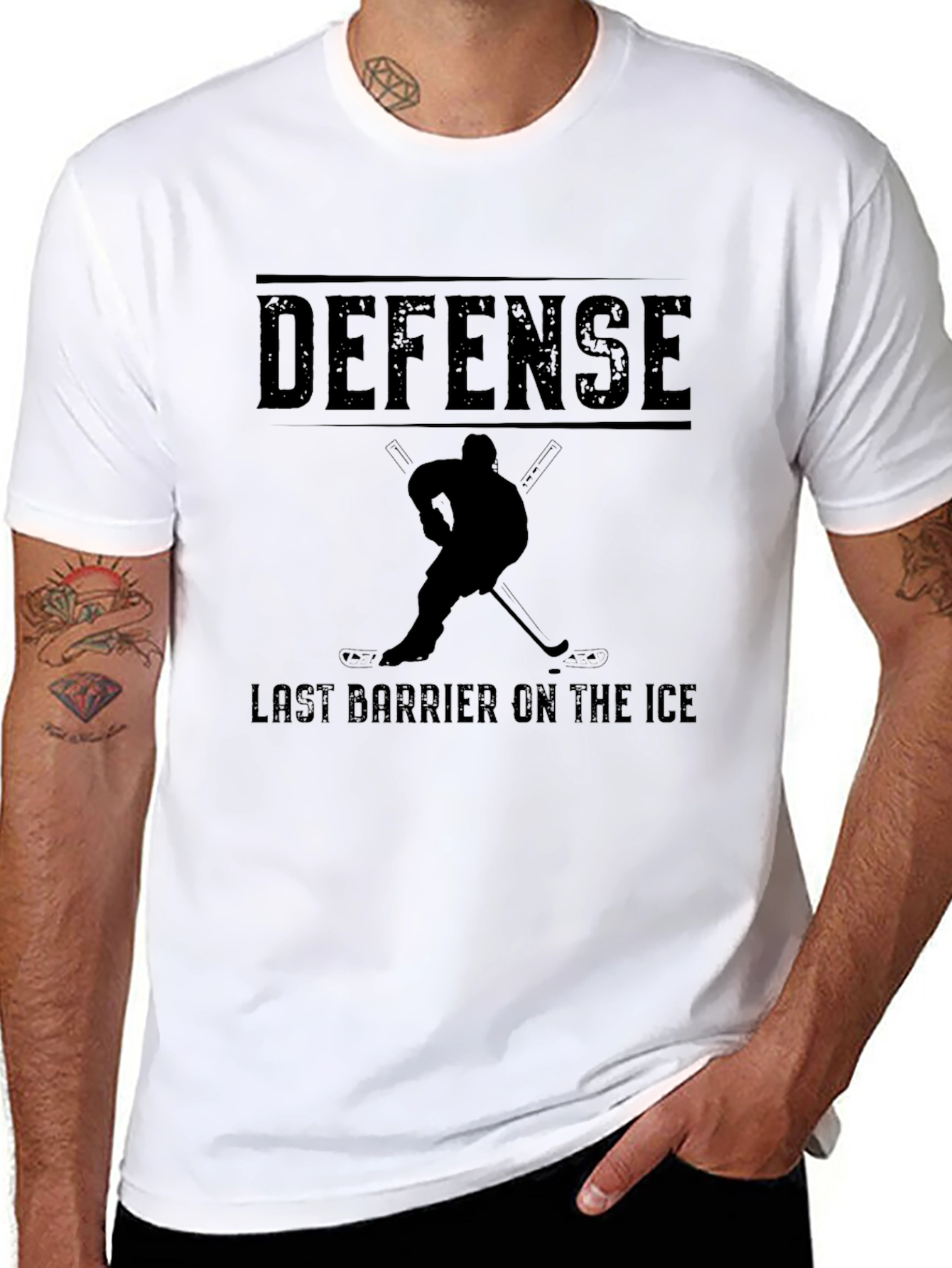 Defense Hockey T-Shirt - Last Barrier on the Ice