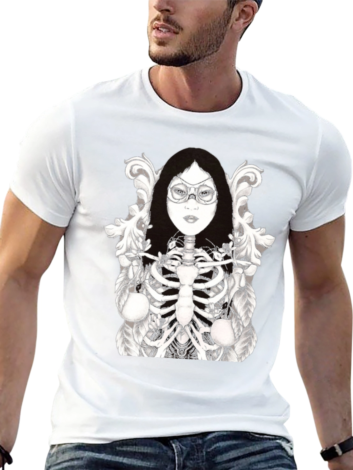Skeleton Girl T-Shirt - Unique Graphic Tee