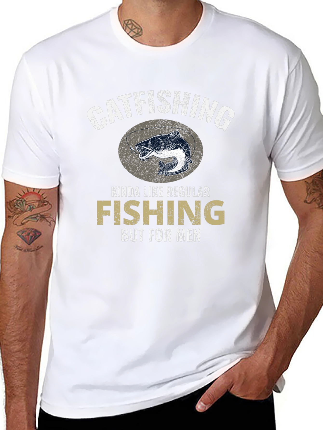 Catfishing T-Shirt - Fishing But For Men