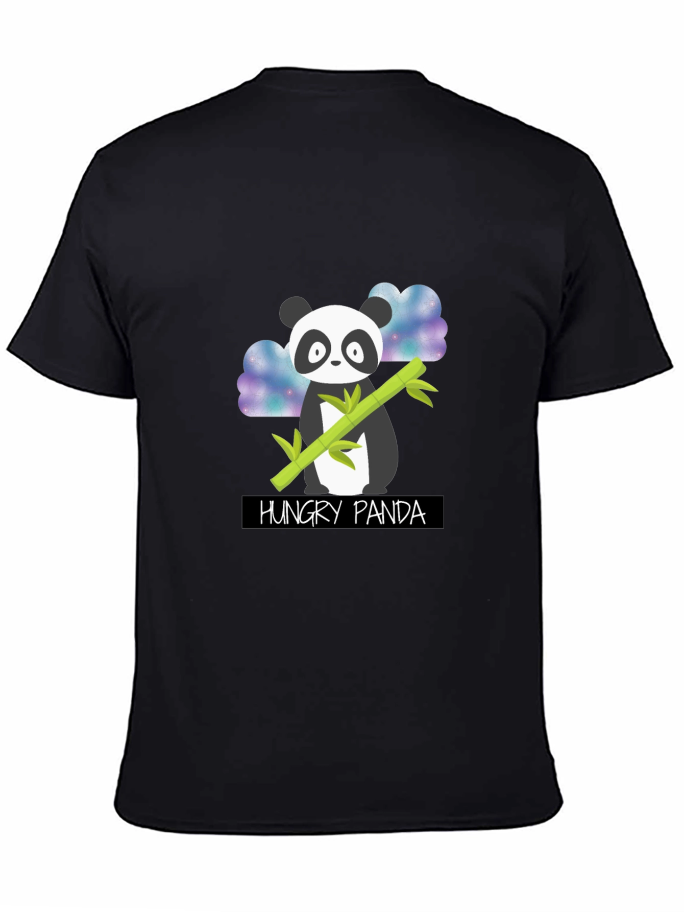 Hungry Panda Graphic T-Shirt - Black Cotton Tee