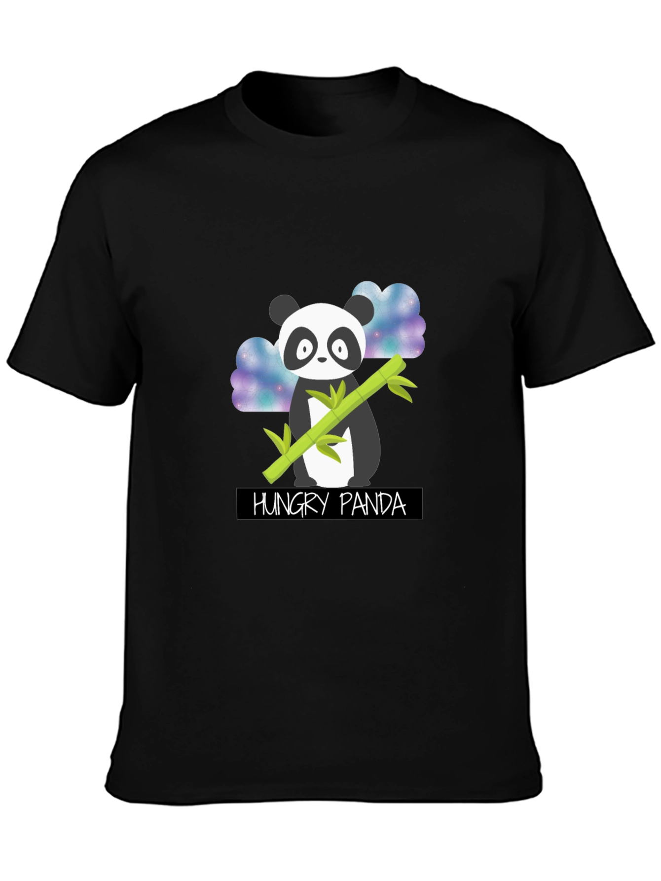Hungry Panda Graphic T-Shirt - Black Cotton Tee