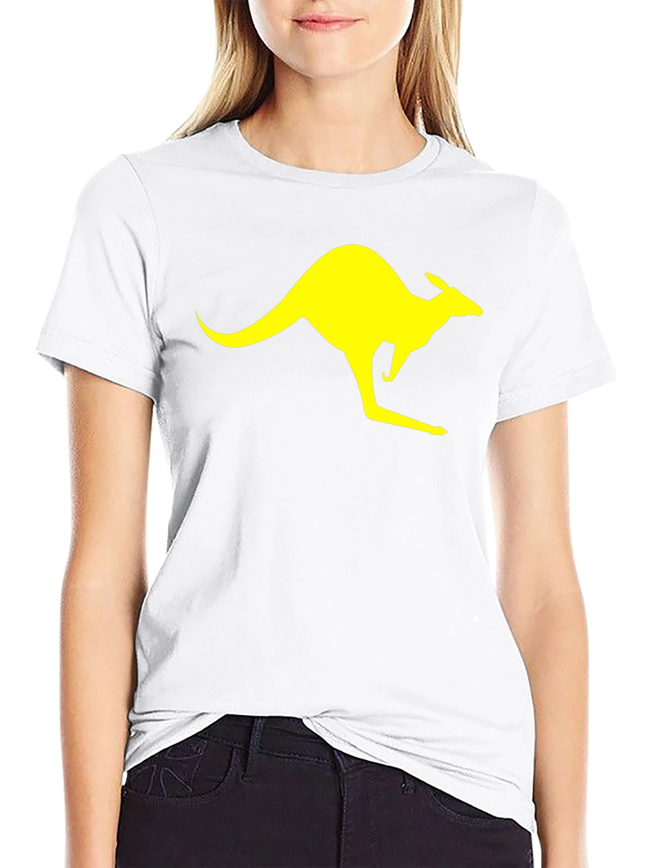 Kangaroo Graphic Black T-Shirt