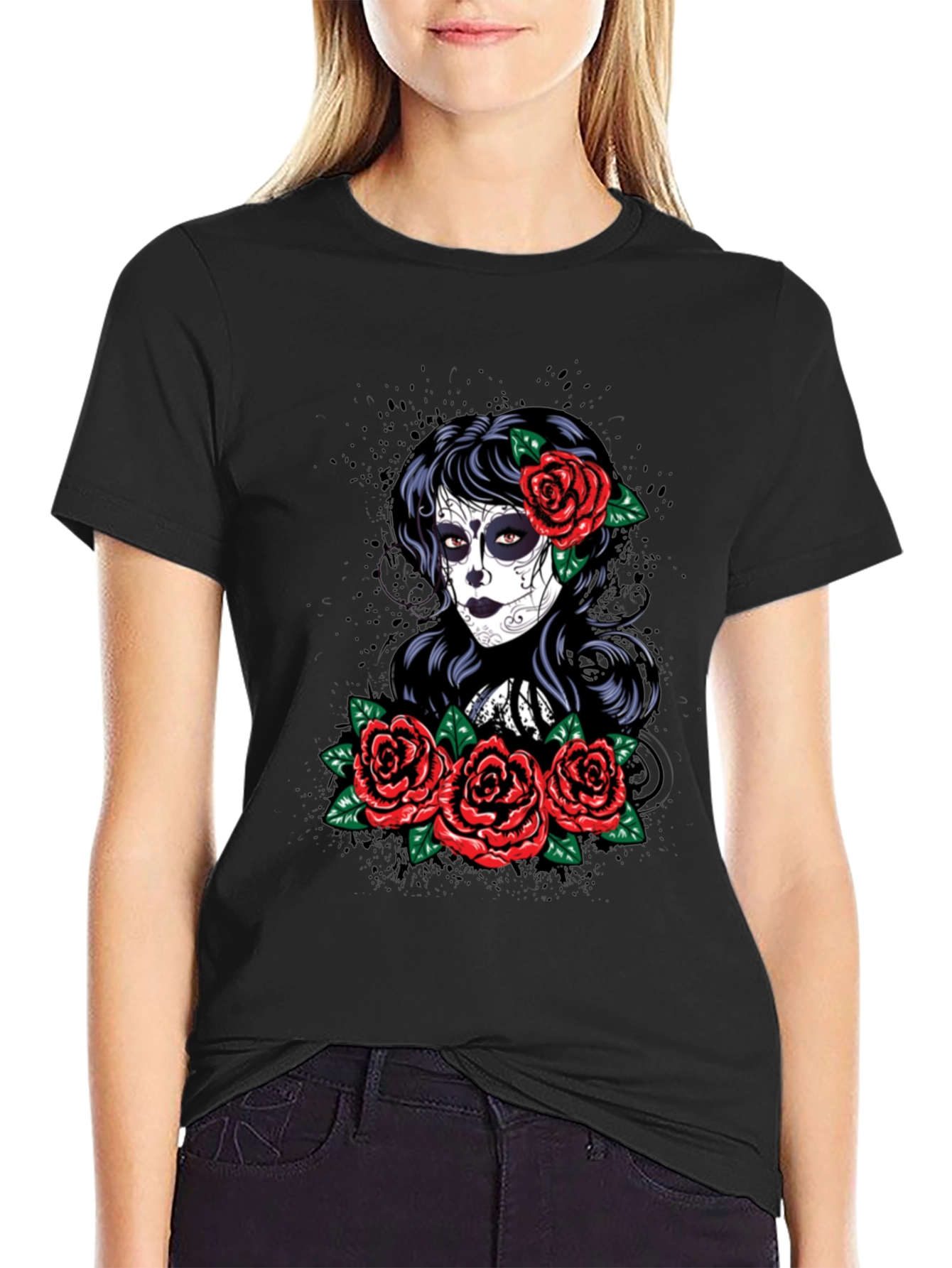 Day of the Dead Graphic T-Shirt - Black