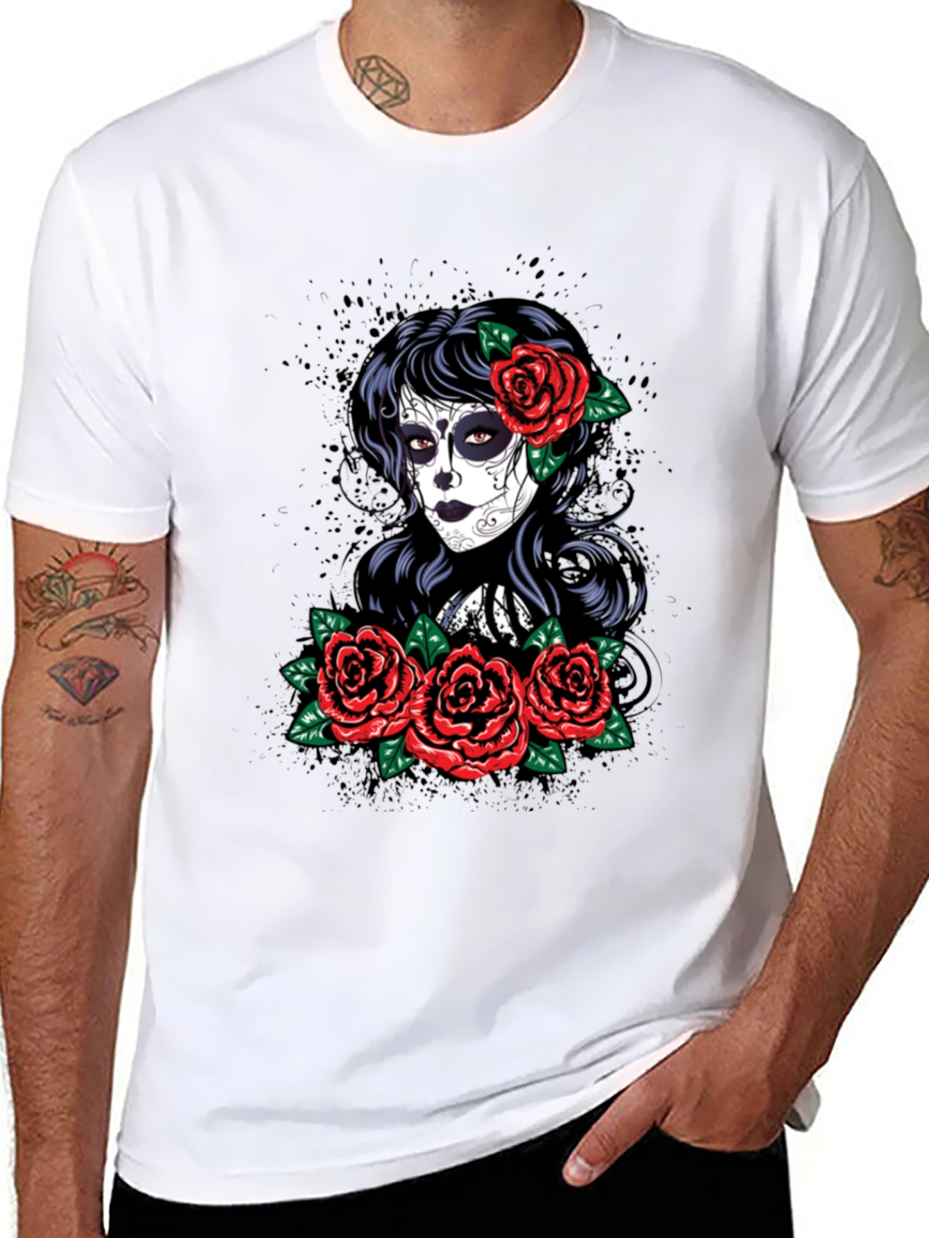 Day of the Dead Graphic T-Shirt - Black