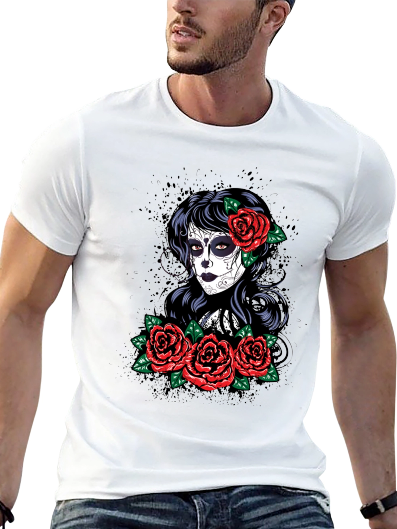 Day of the Dead Graphic T-Shirt - Black