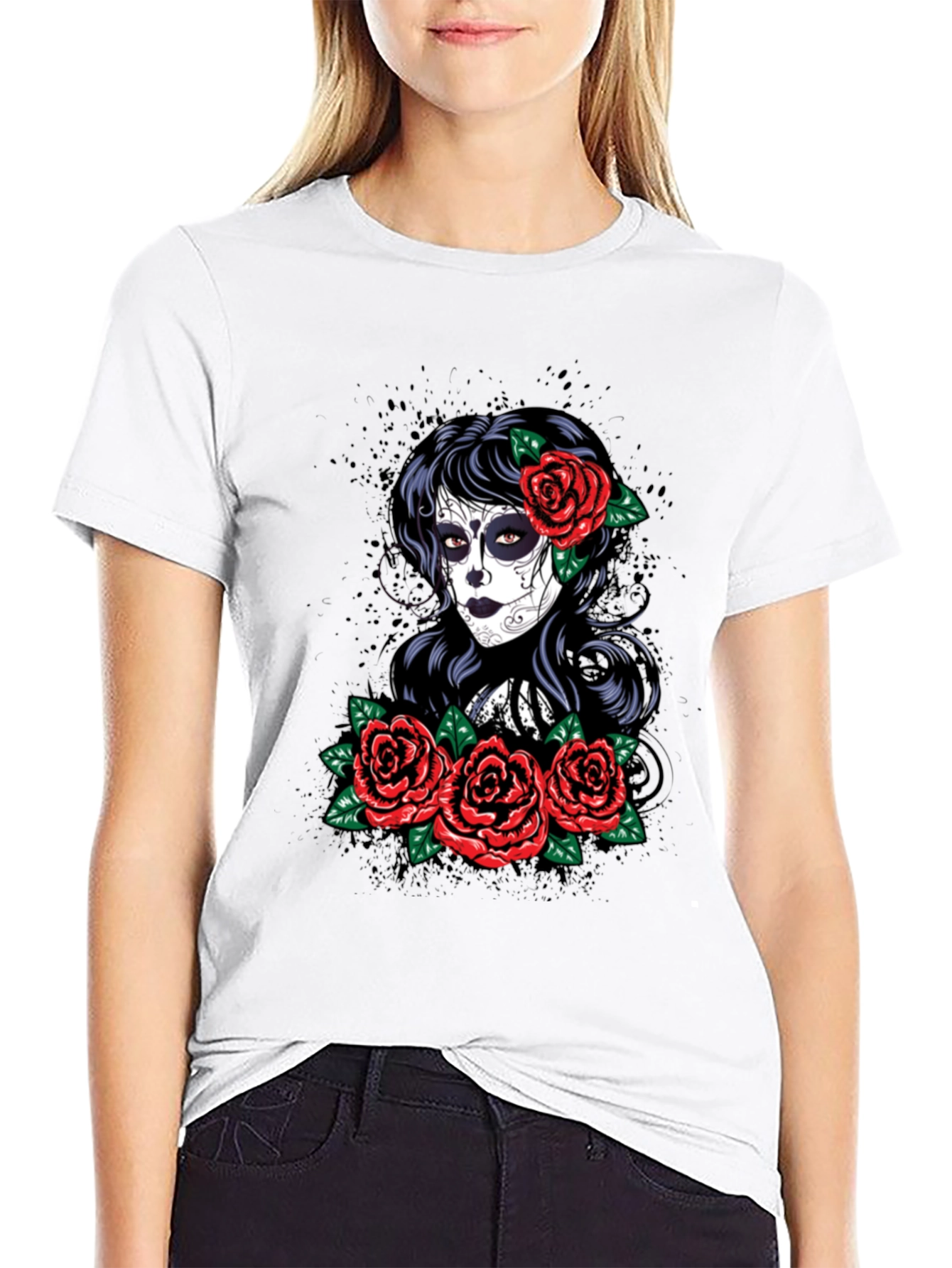 Day of the Dead Graphic T-Shirt - Black