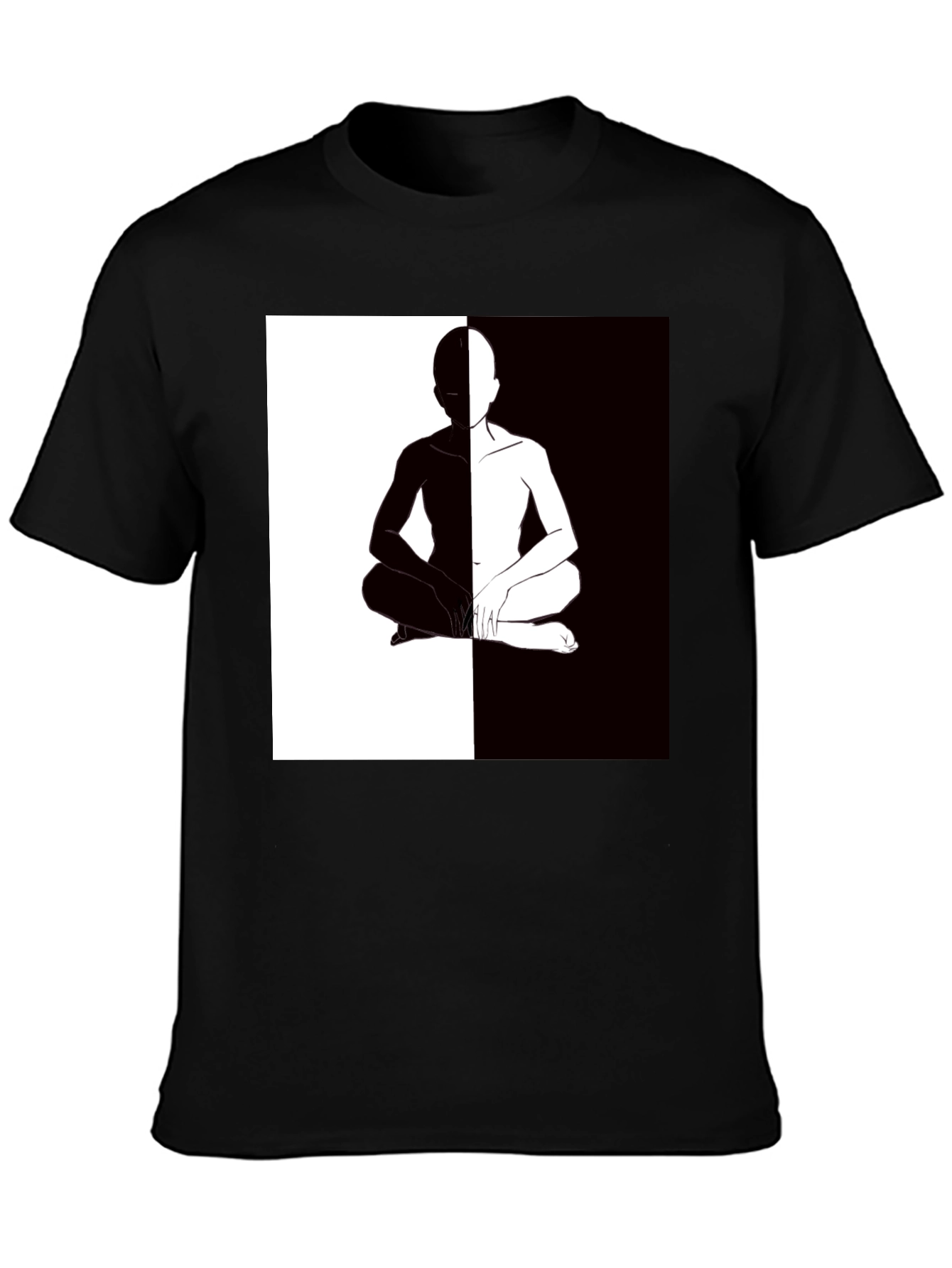 Yin Yang Silhouette Graphic Tee