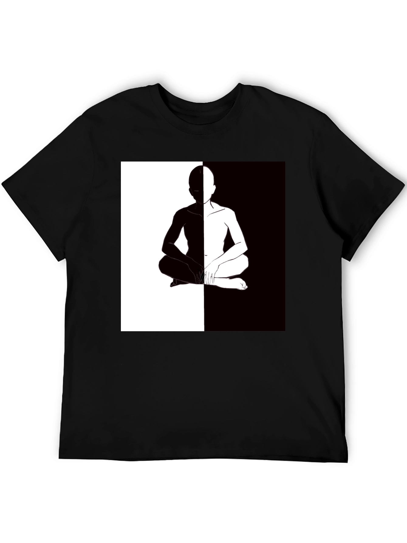Yin Yang Silhouette Graphic Tee