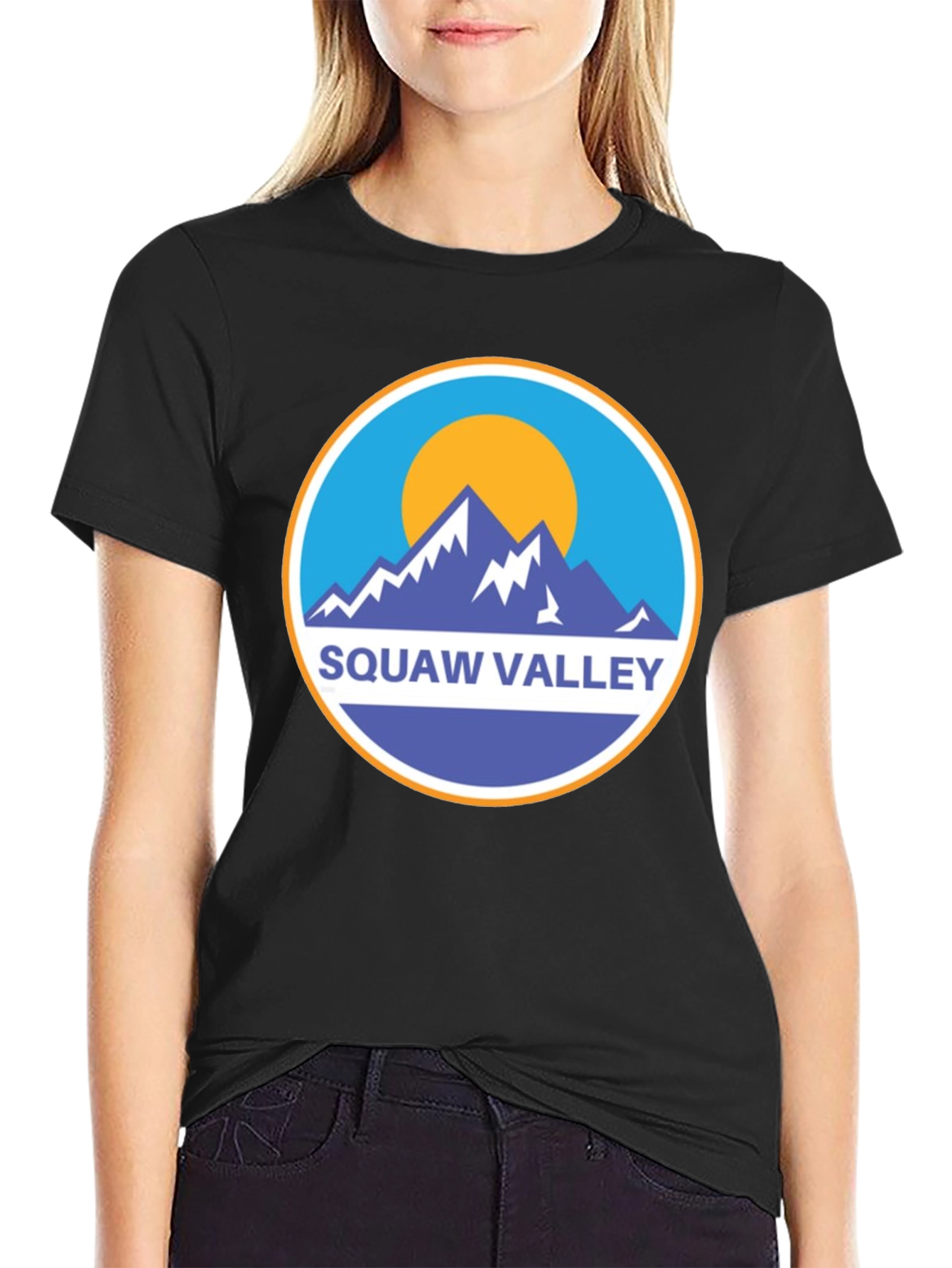 Squaw Valley Mountain Graphic Tee - Black