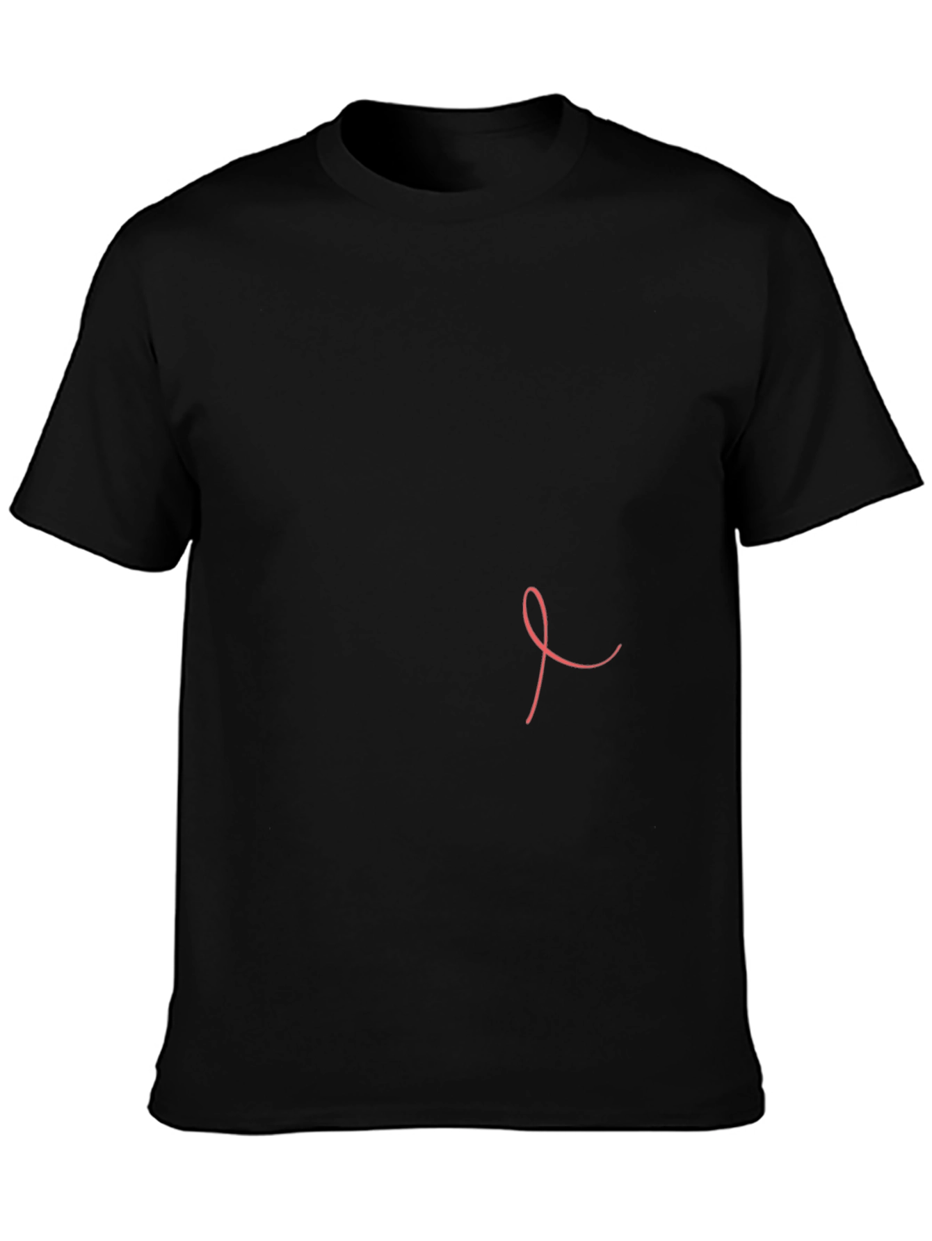 Breast Cancer Awareness Ribbon Black T-Shirt
