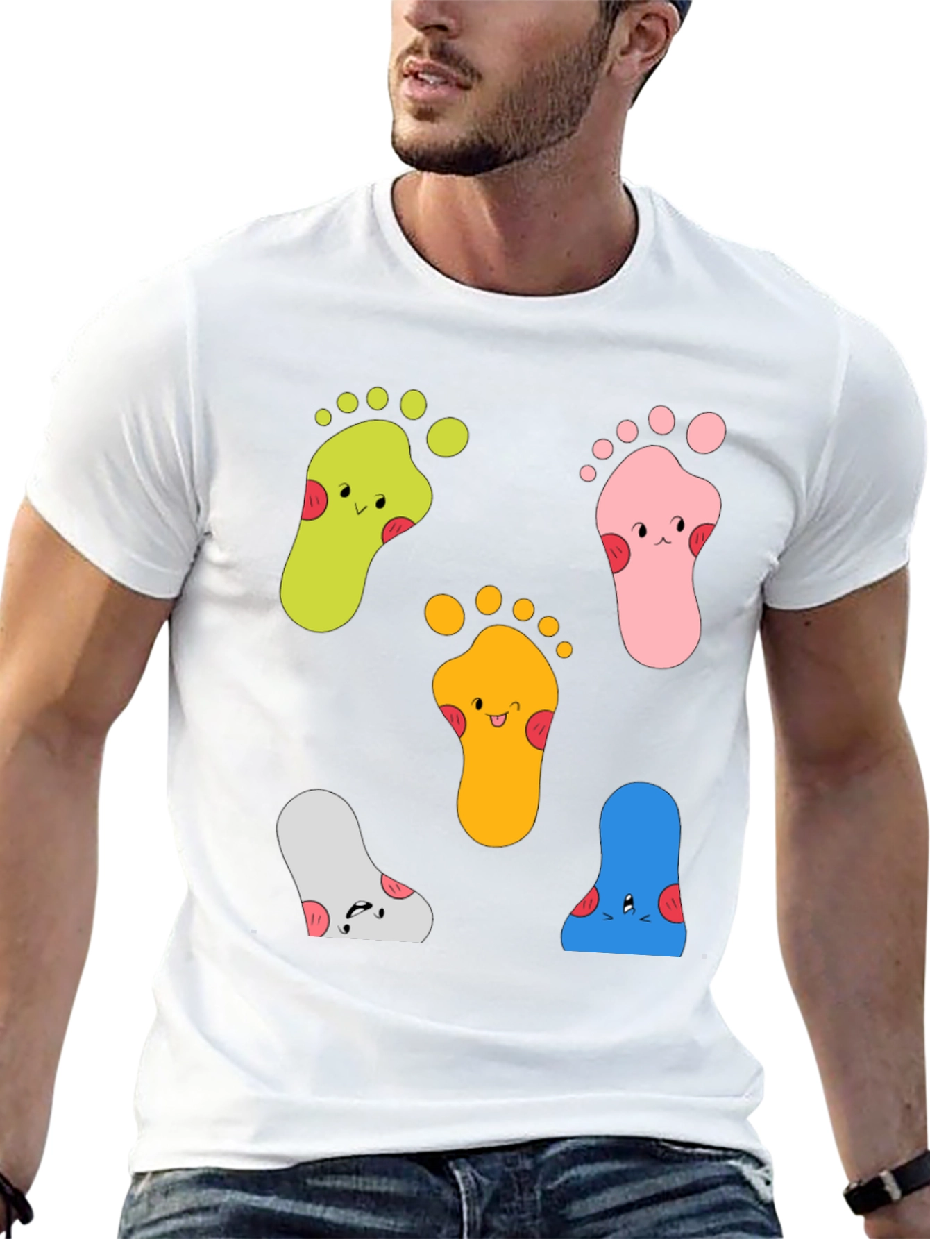 Funky Feet Graphic Tee - Unisex Cotton T-Shirt